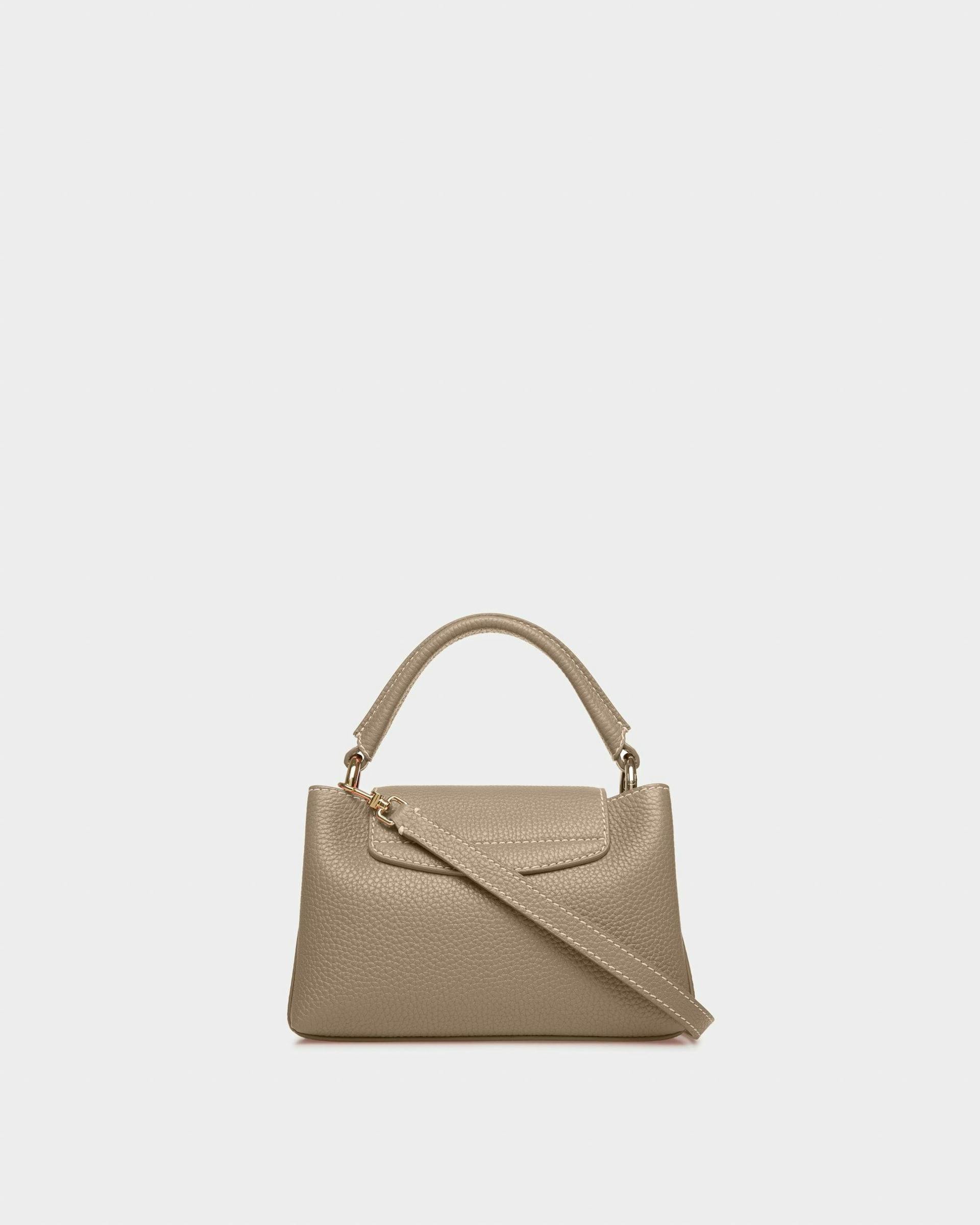 Lock Me Top Handle Bag In Light Brown Leather - Women's - Bally - 03