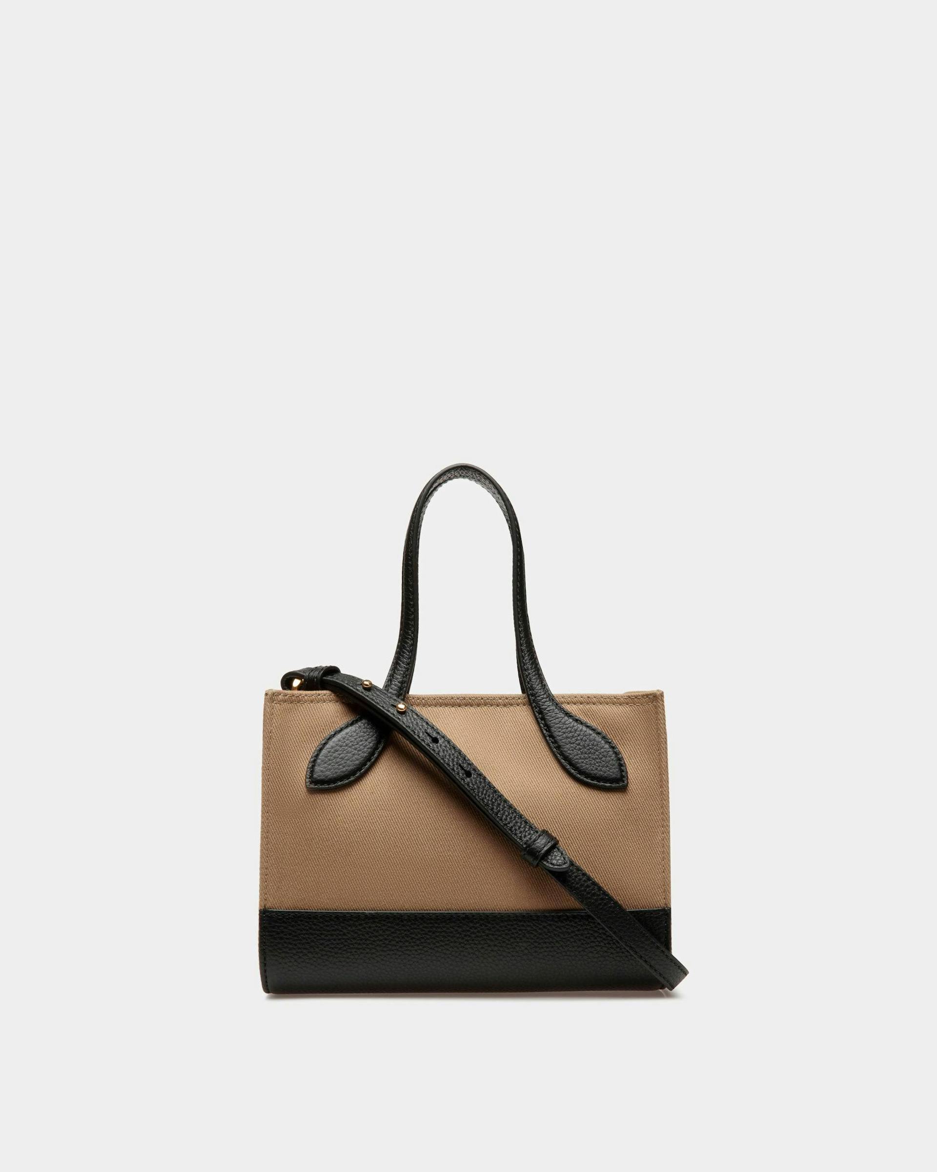Bar Minibag In Sand And Black Fabric - Women's - Bally - 03