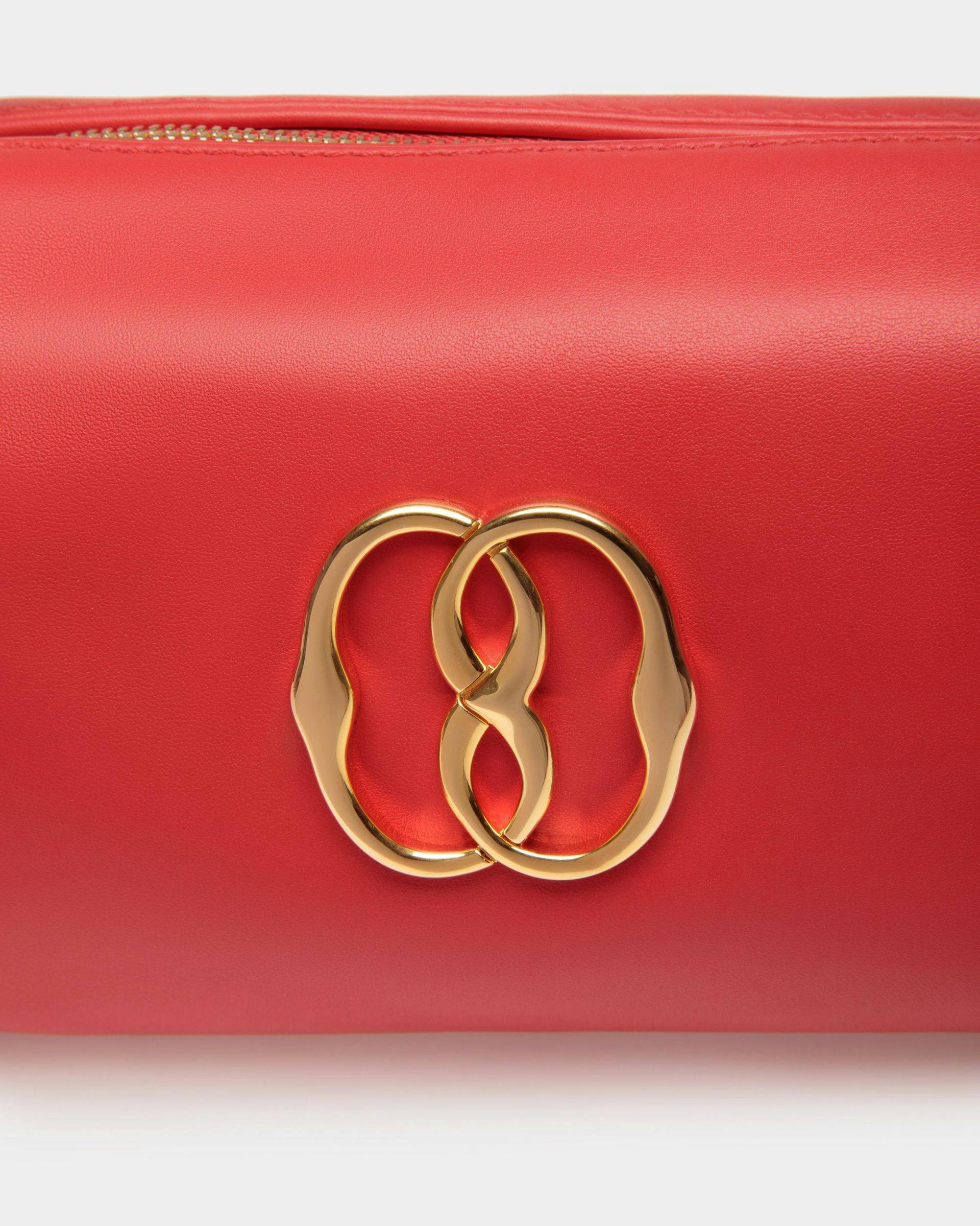 Women's Emblem Mini Bag In Red Leather | Bally | Still Life Detail