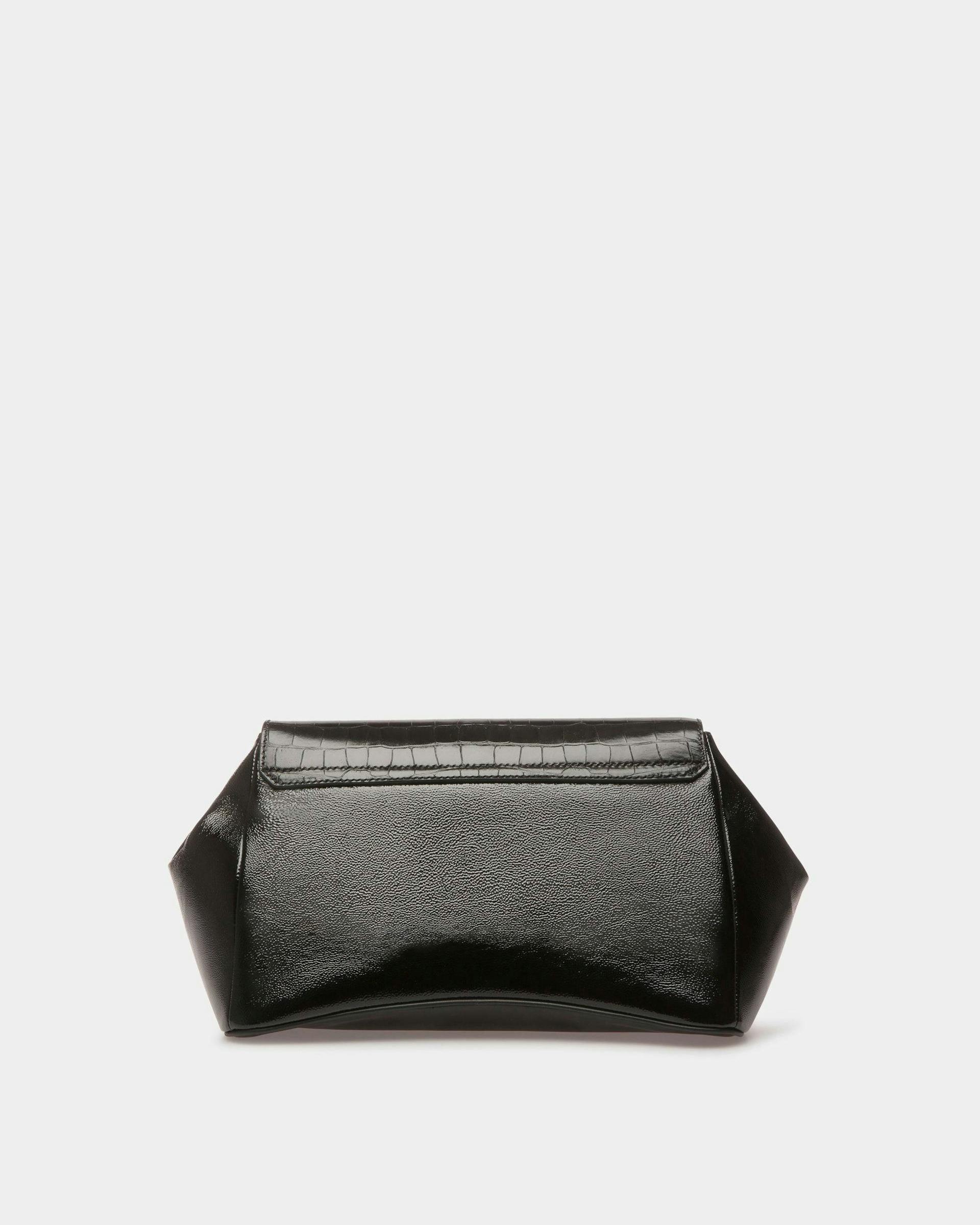 Emblem Shoulder Bag In Black Haircalf Leather - Women's - Bally - 03