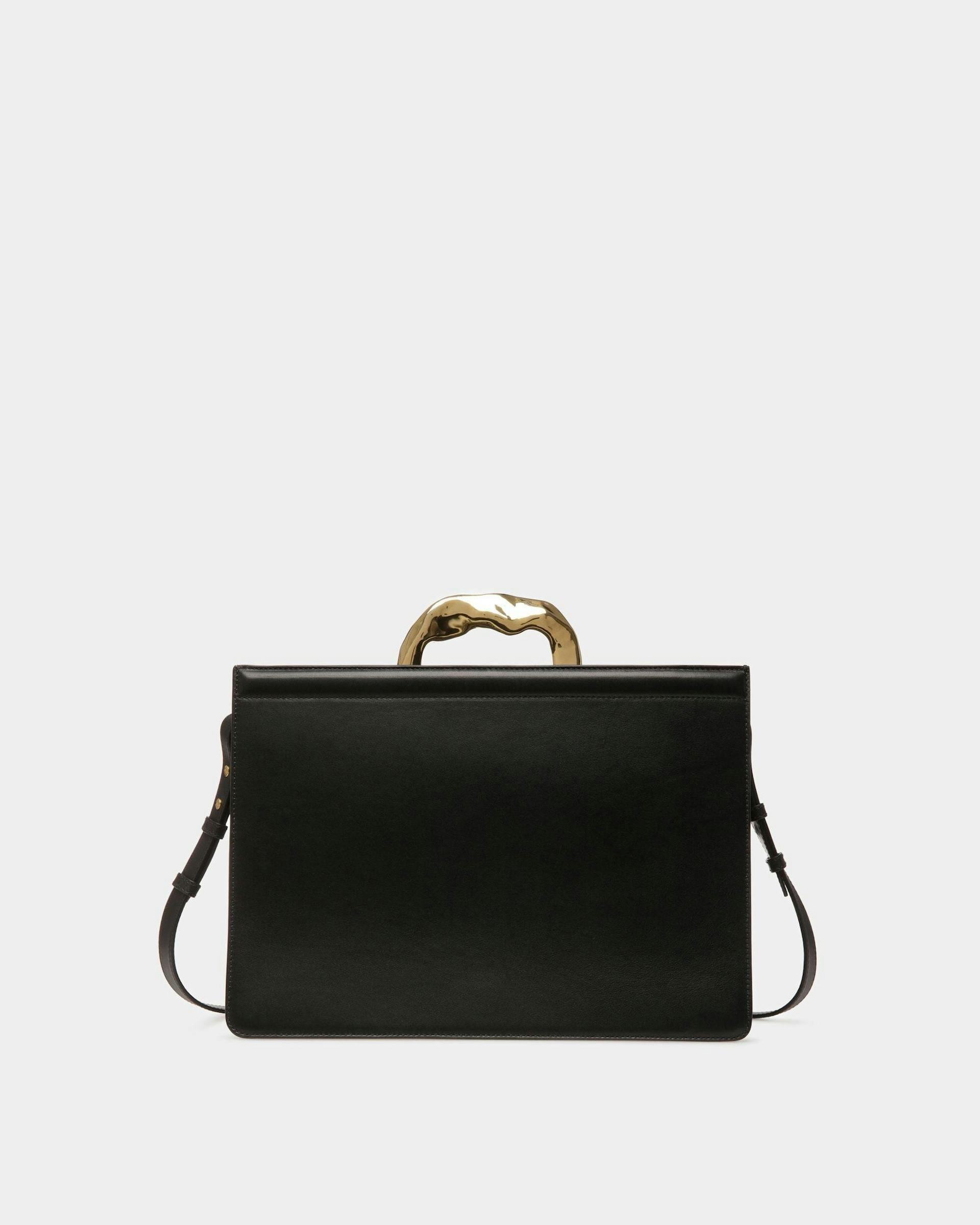 Baroque Top Handle Bag In Black Leather - Women's - Bally - 03