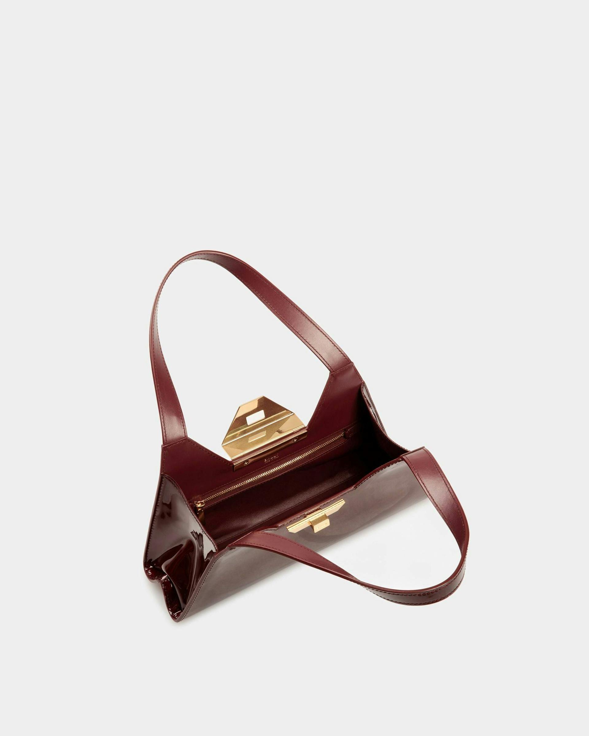 Trilliant Small Shoulder Bag In Deep Red Leather - Women's - Bally - 04