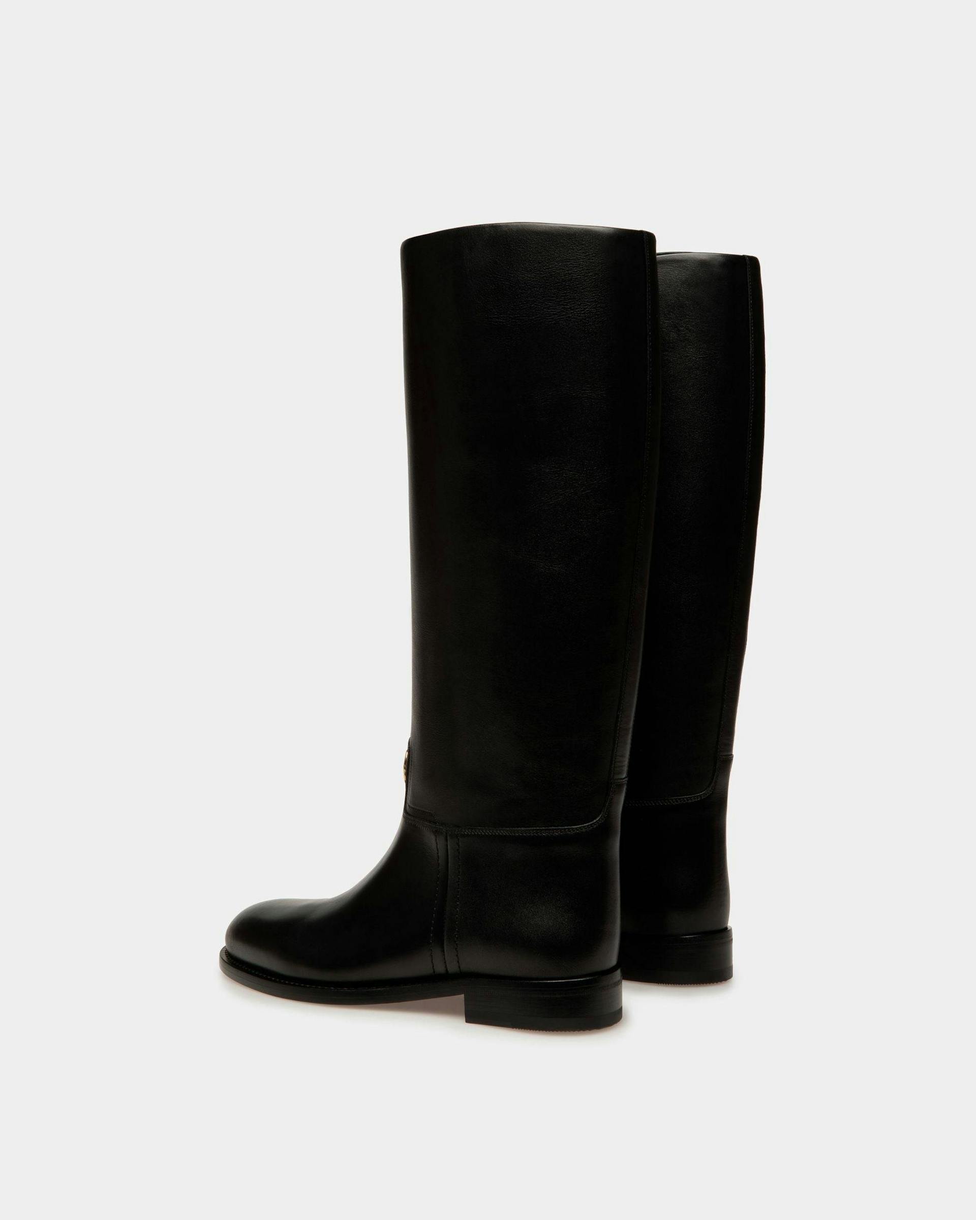 Huntington Long Boots In Black Leather - Women's - Bally - 03