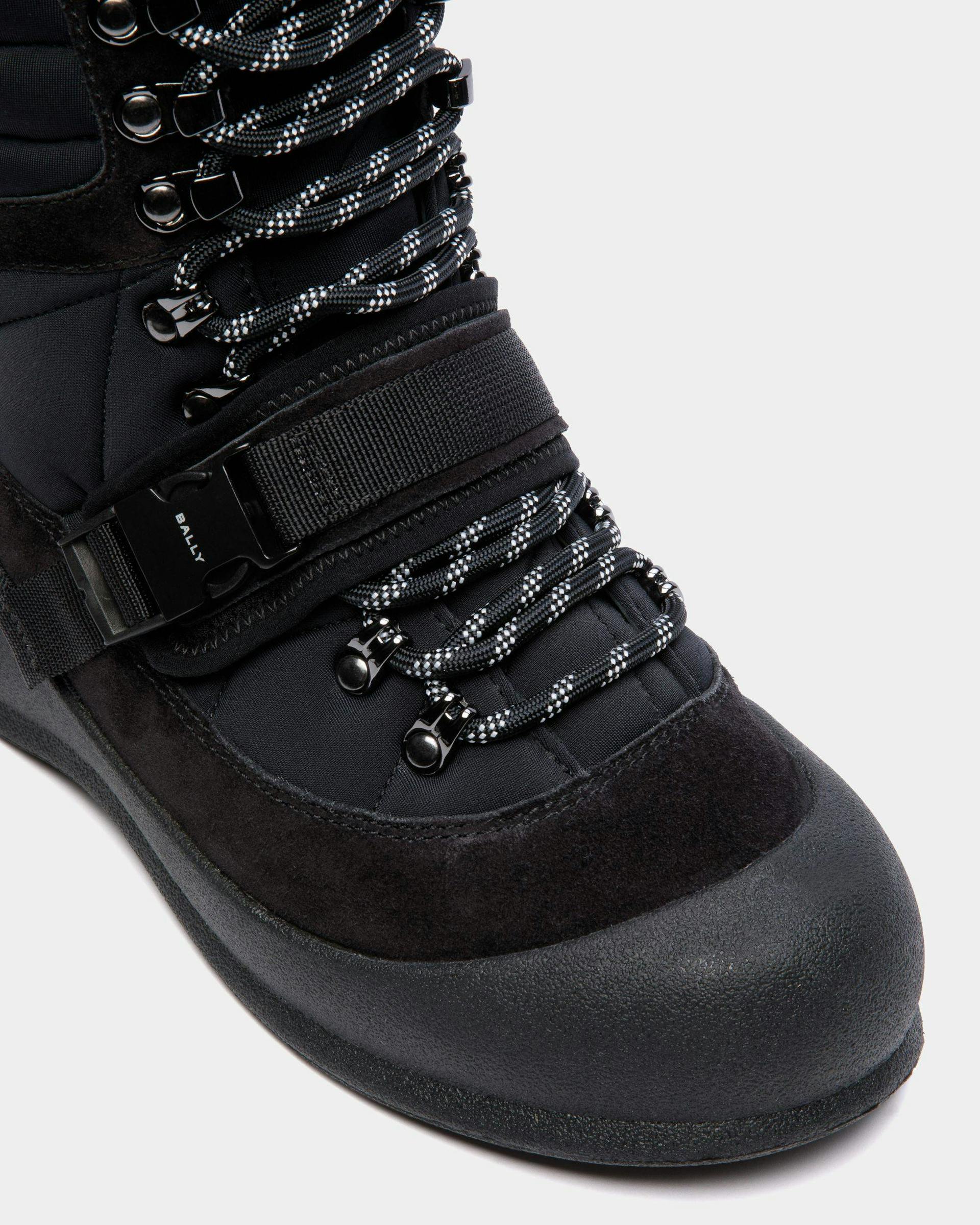 Women's Frei Lace-Up Boot In Black Nylon | Bally | Still Life Detail