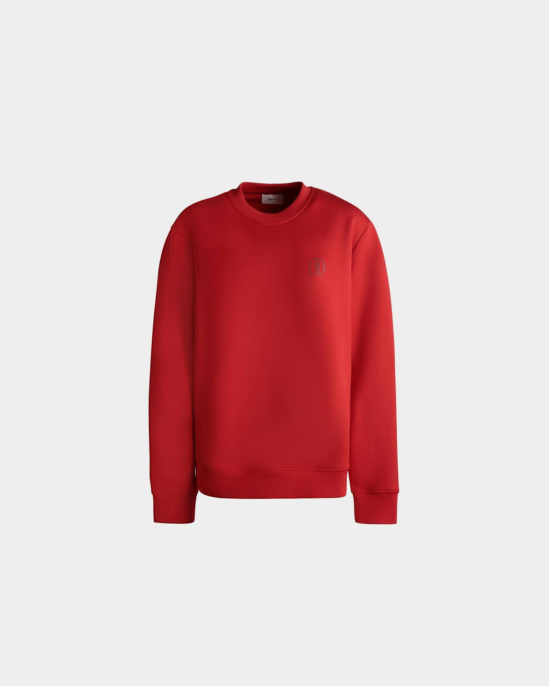 Women's Crewneck Sweatshirt In Red Cotton | Bally | Still Life Front