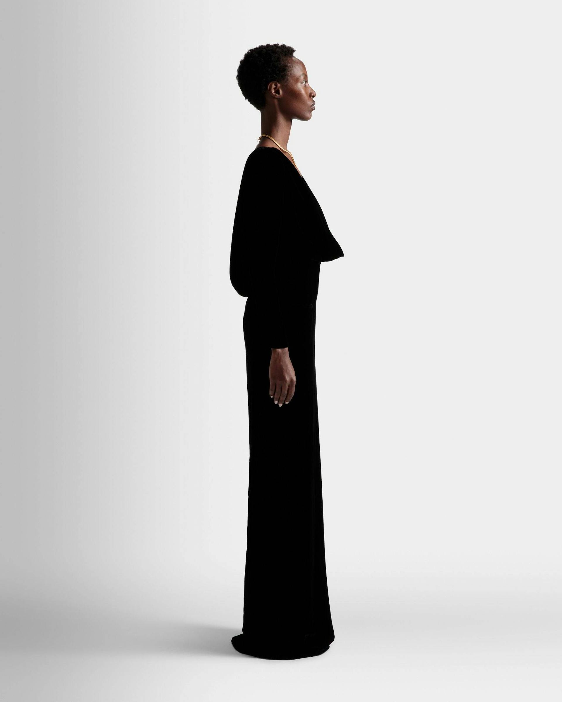 Asymmetric Dress In Black Silk Mix - Women's - Bally - 05