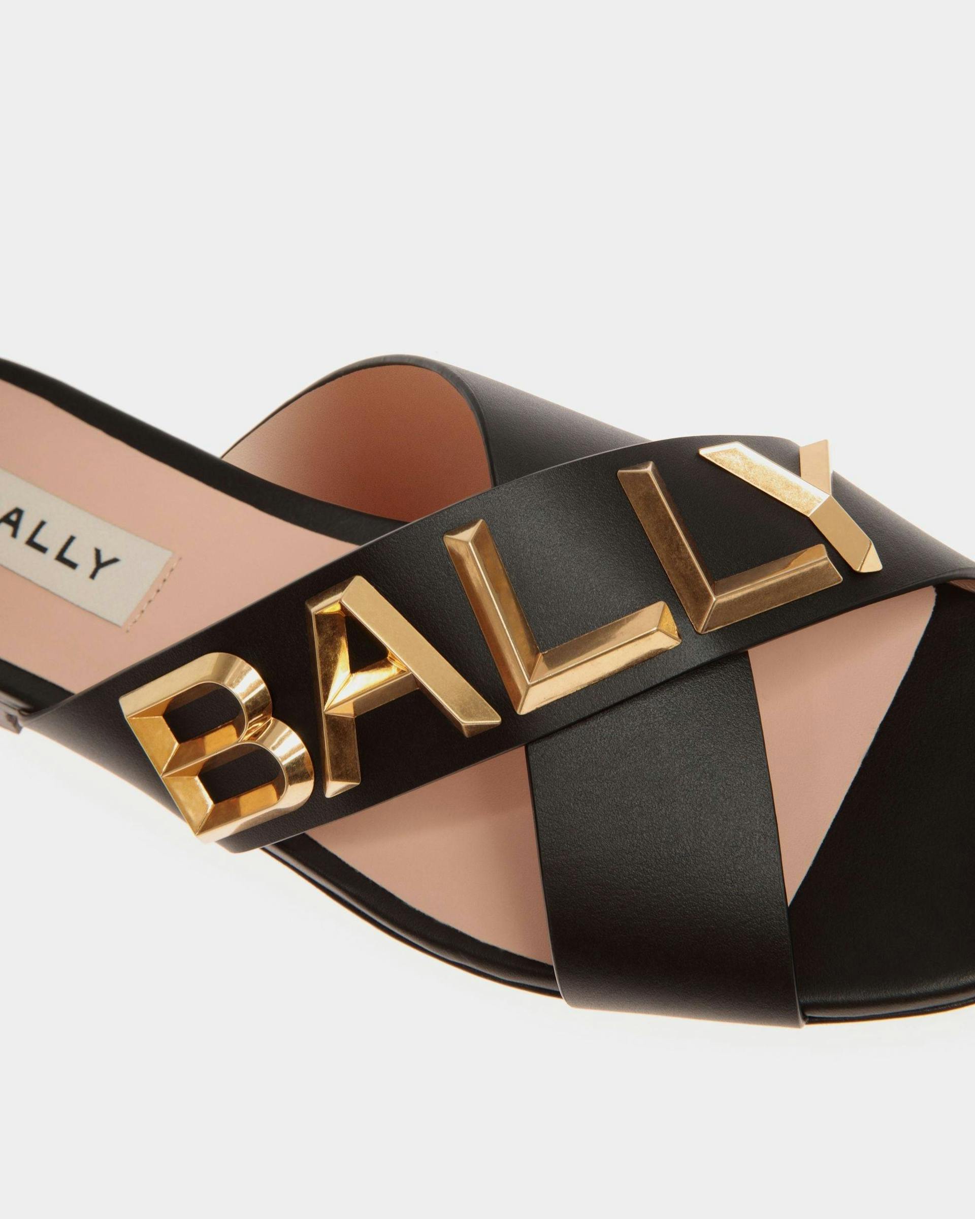 Women's Bally Spell Flat Slide in Leather | Bally | Still Life Detail
