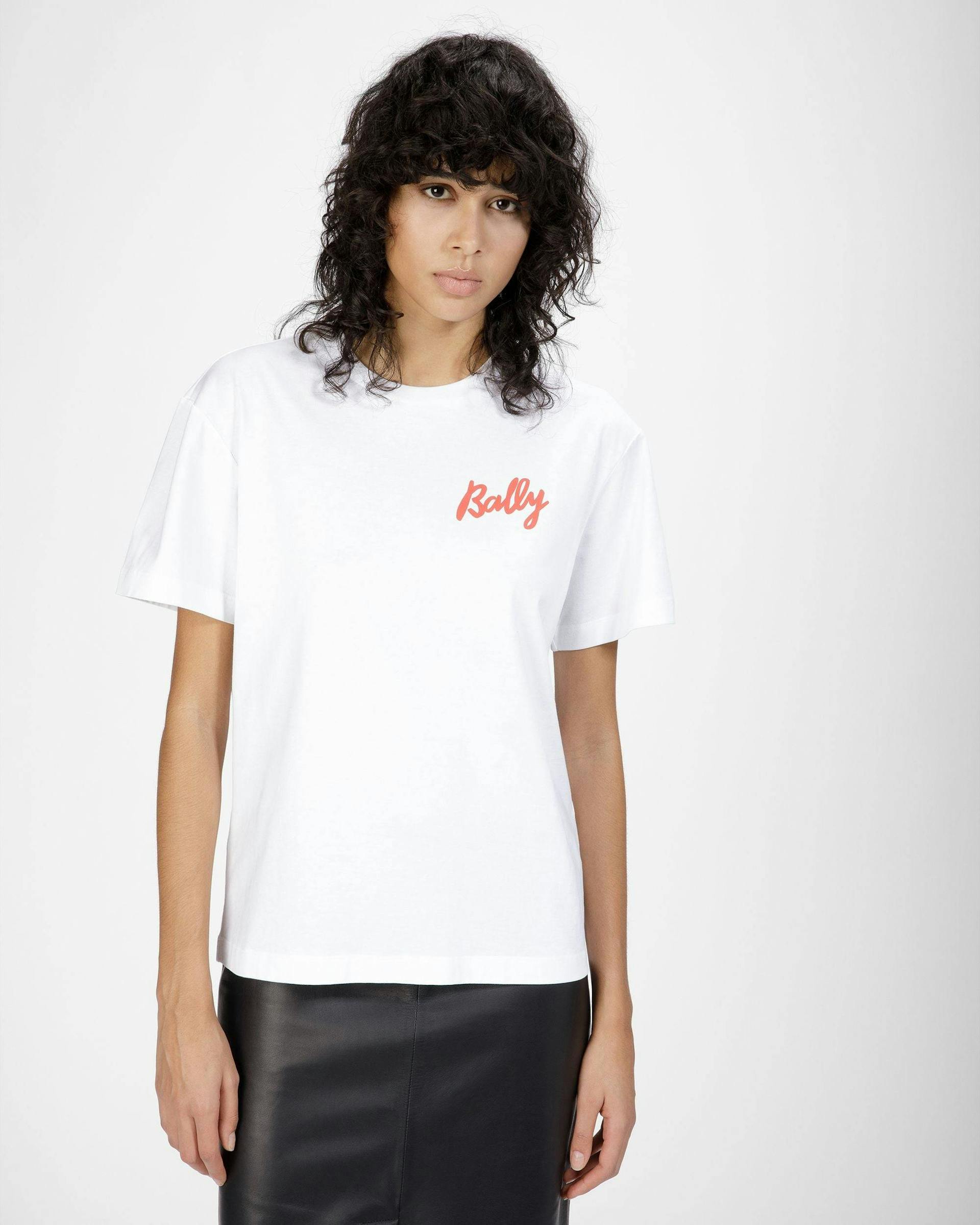Cotton T-Shirt In White - Women's - Bally - 03