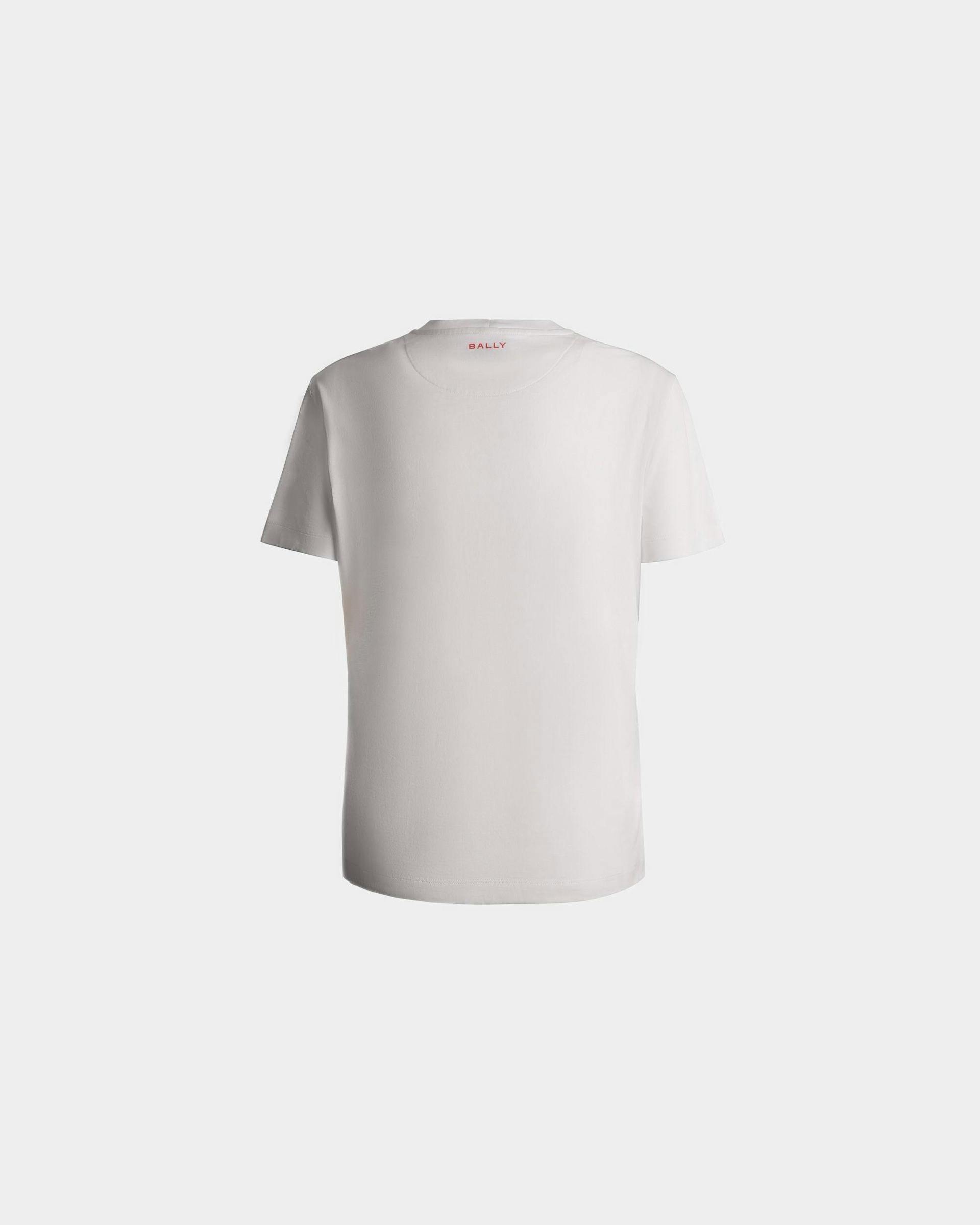 Women's T-Shirt In White Cotton | Bally | Still Life Back