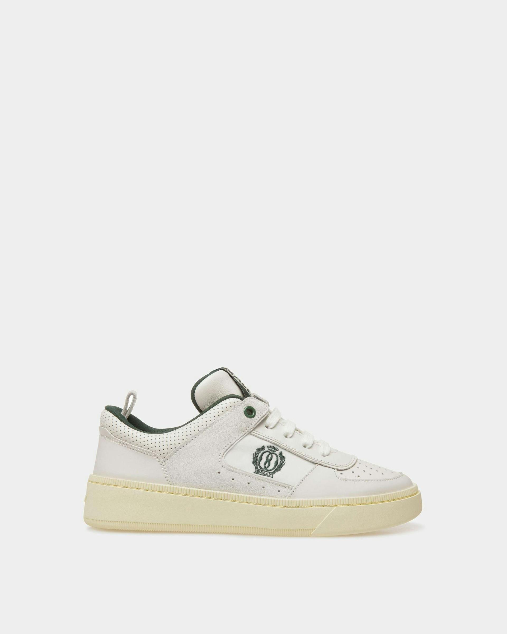 Raise Sneakers In White And Green Leather - Women's - Bally - 01