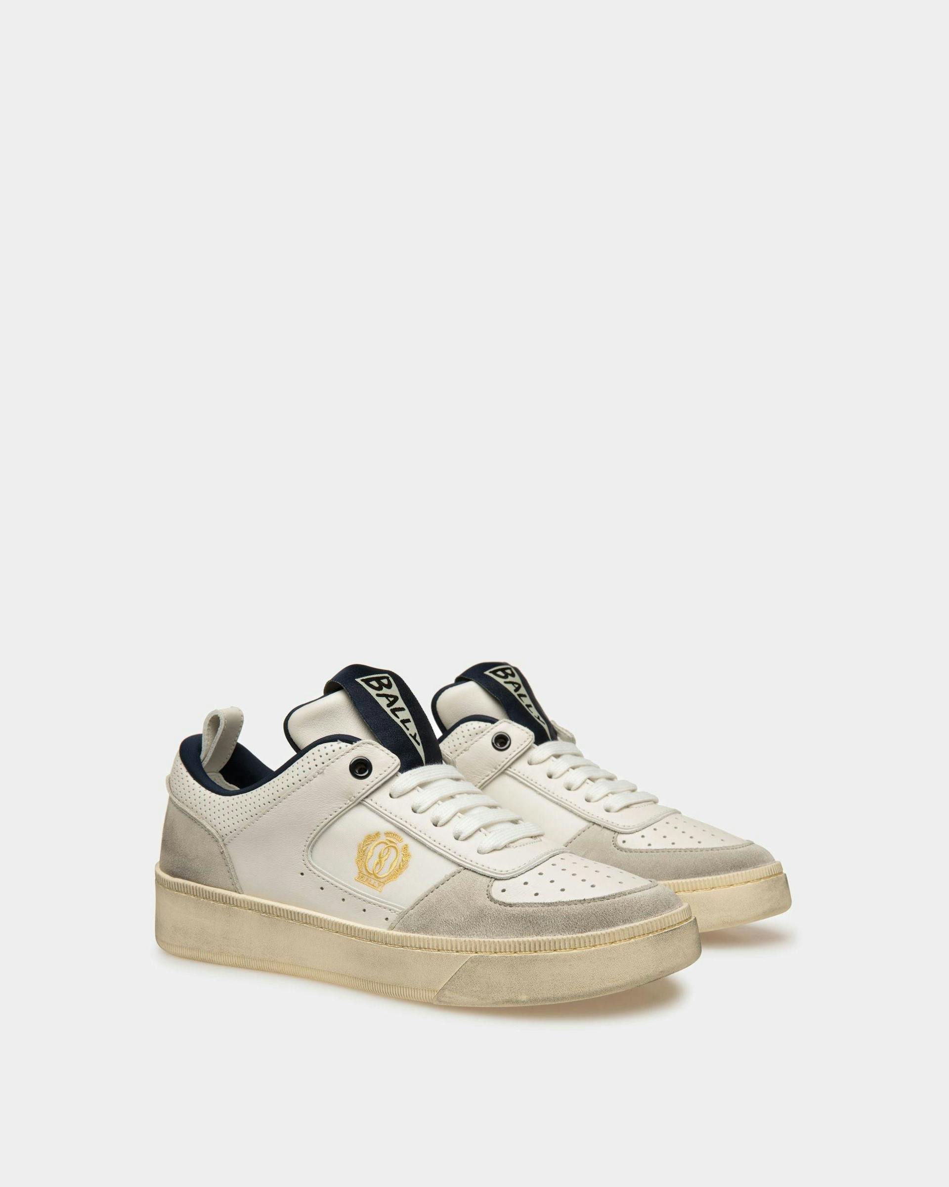 Raise Sneakers In Dusty White And Midnight Leather - Women's - Bally - 02