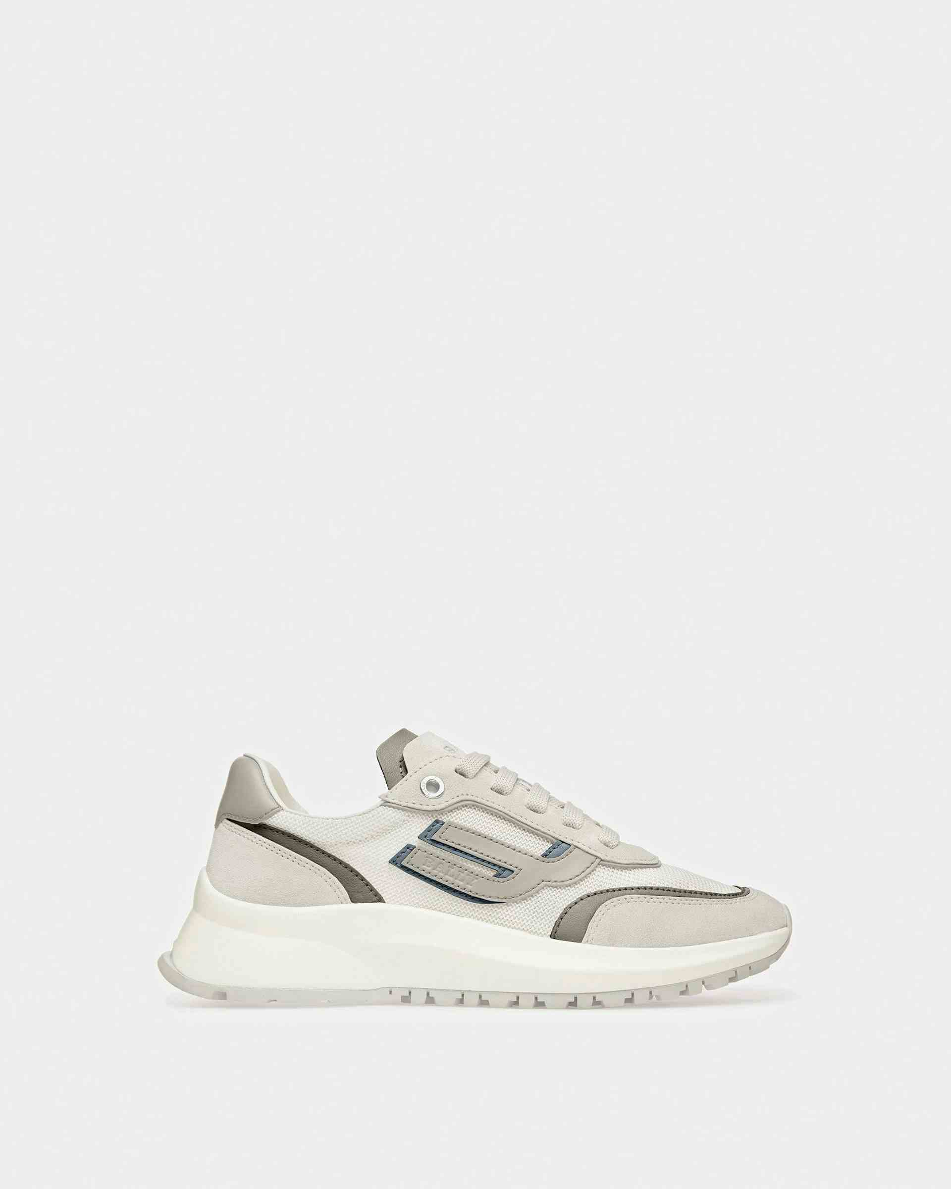 Demmy Leather And Fabric Sneakers In White - Women's - Bally