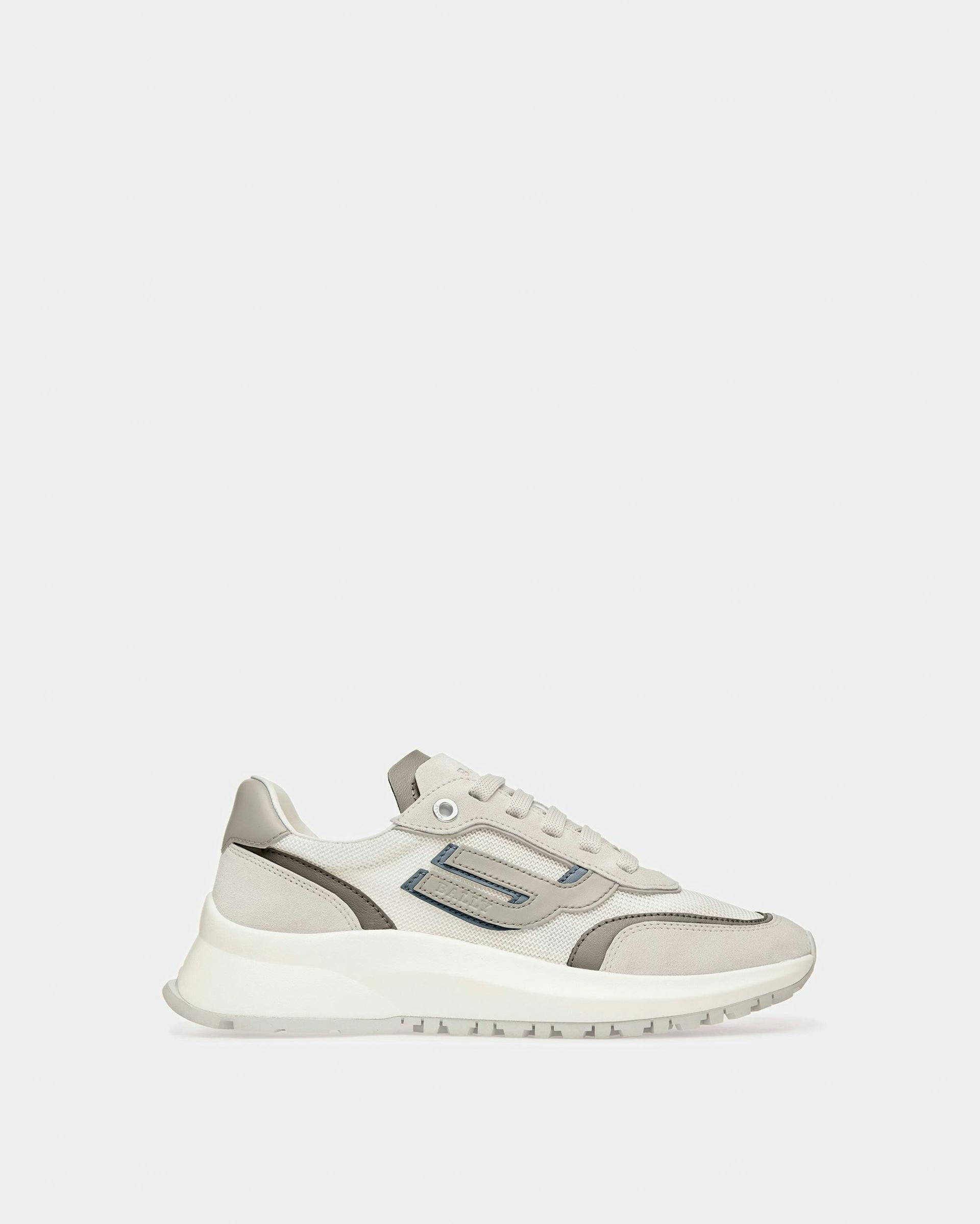 Demmy Leather And Fabric Sneakers In White - Women's - Bally - 01