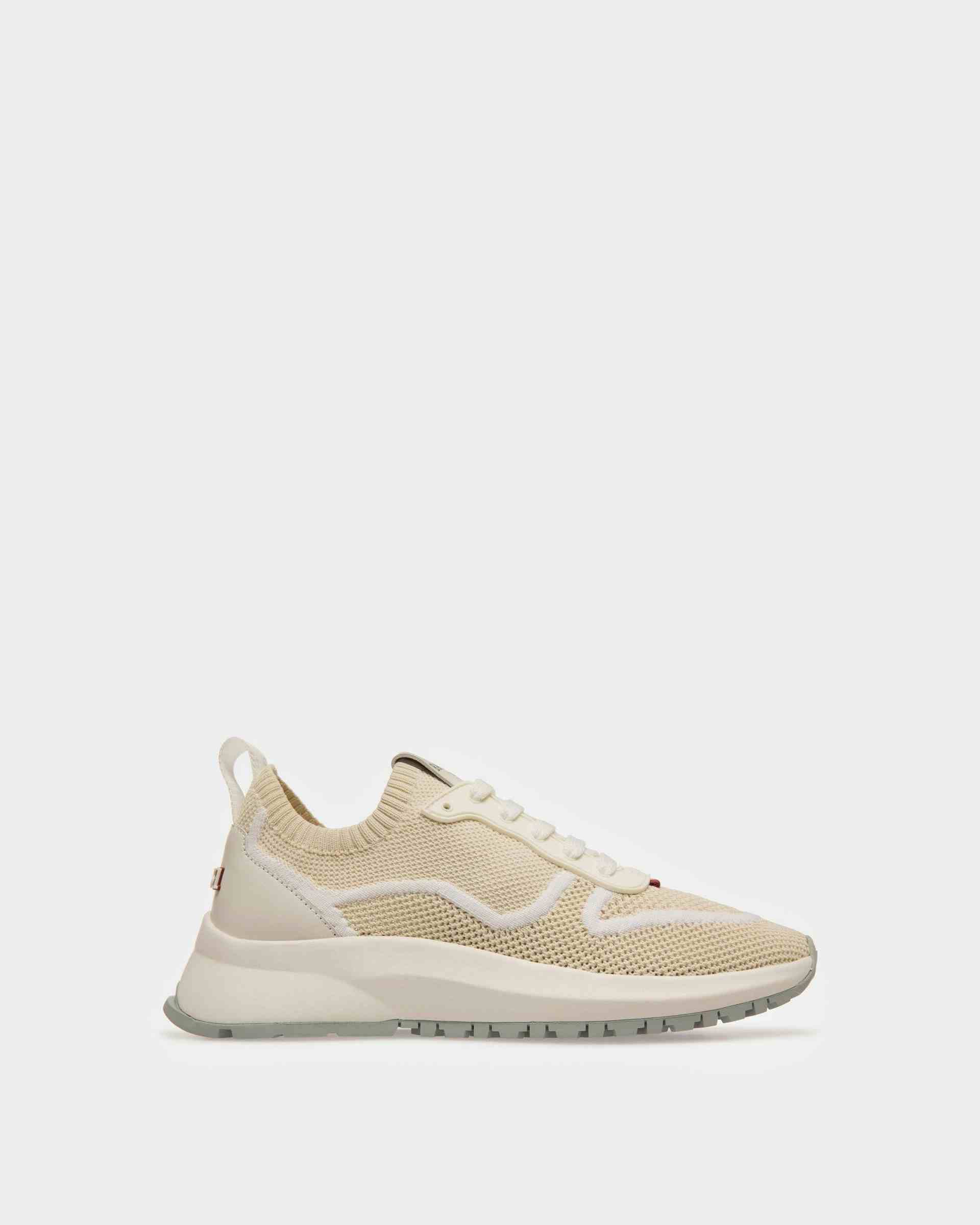 Davyn Mesh And Leather Sneakers In Dusty White - Women's - Bally