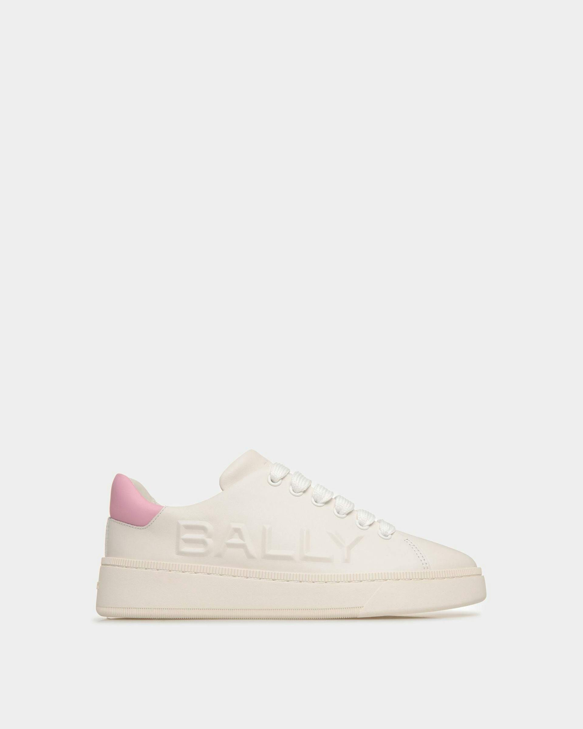 Women's Raise Sneaker In White And Pink Leather | Bally | Still Life Side
