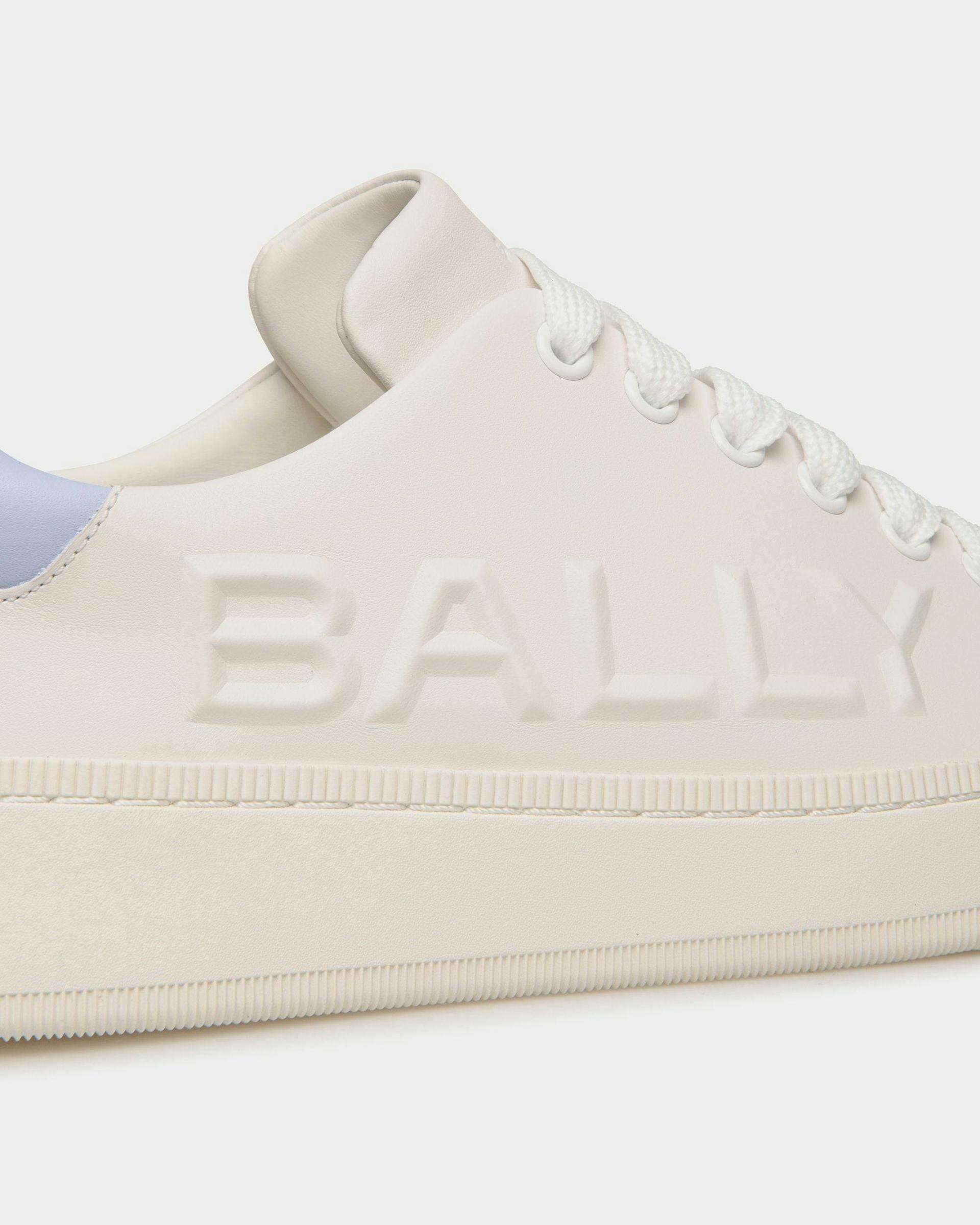 Women's Raise Sneaker in White And Light Blue Leather | Bally | Still Life Detail