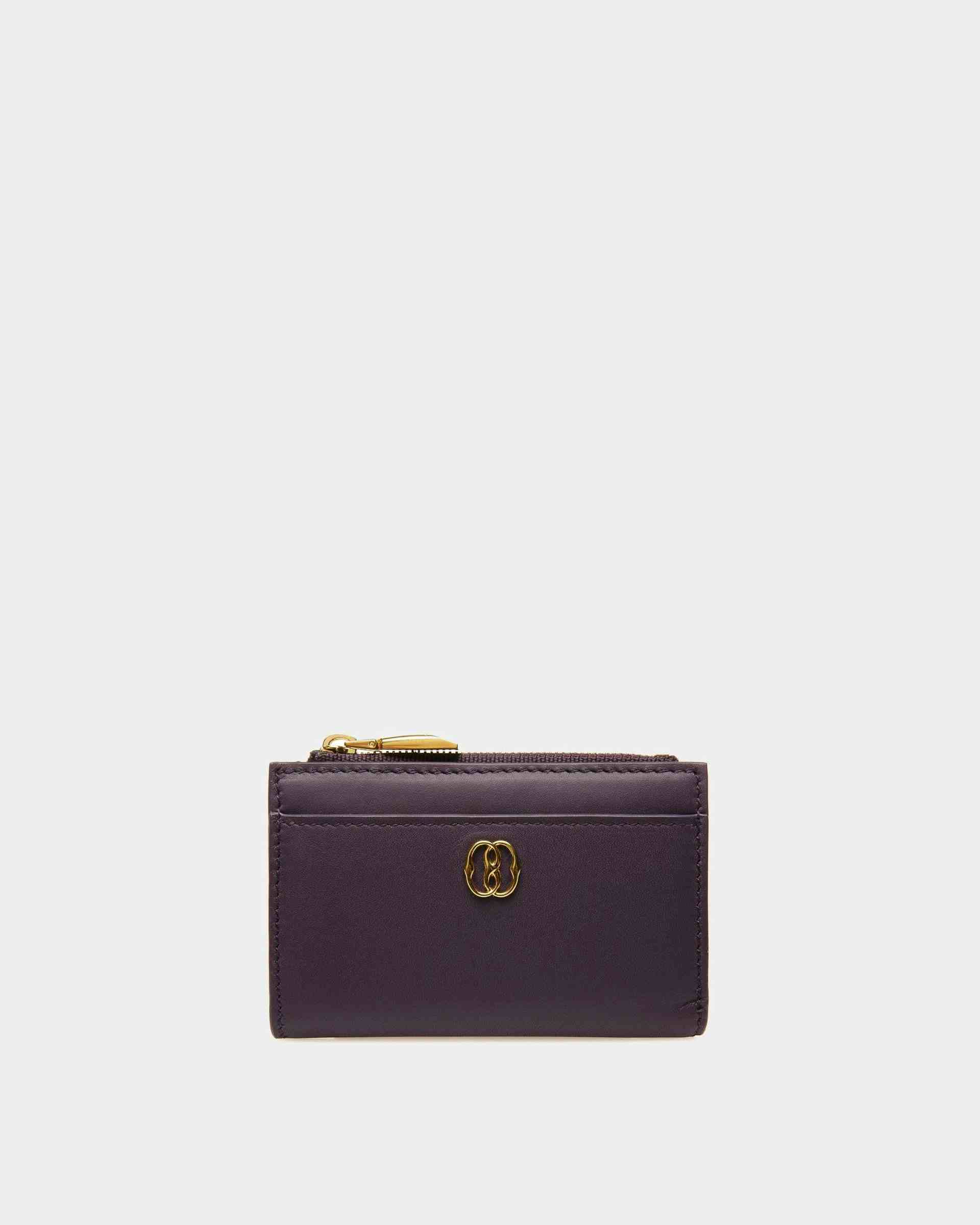 Emblem Wallet In Orchid Leather - Women's - Bally