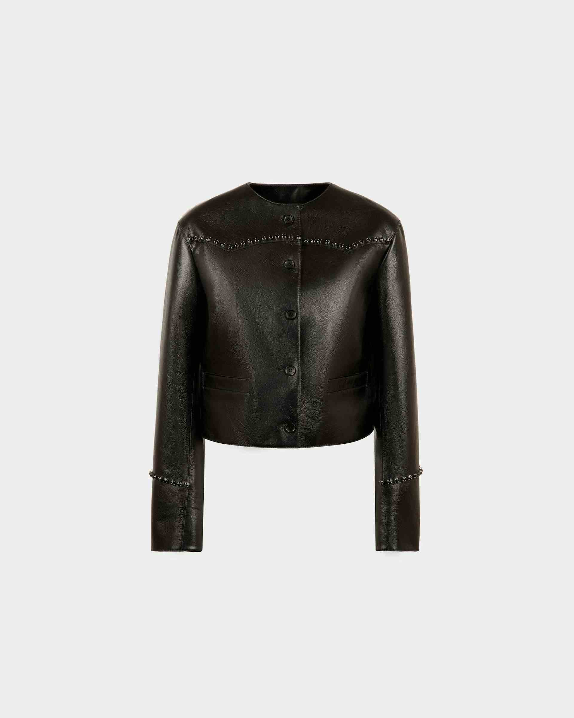 Jacket in Black Leather - Women's - Bally