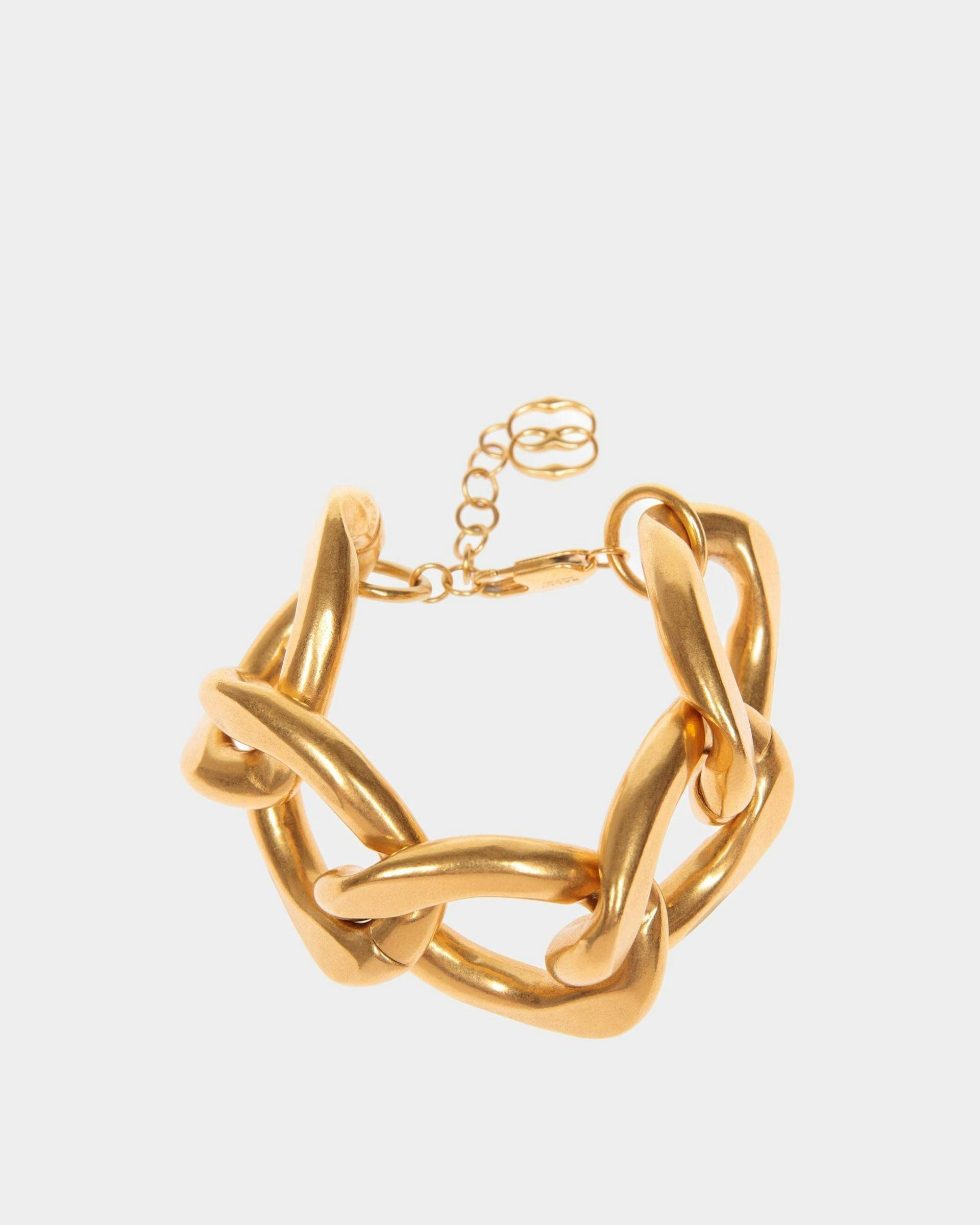 Chain Bracelet In Hammered Gold - Women's - Bally - 01