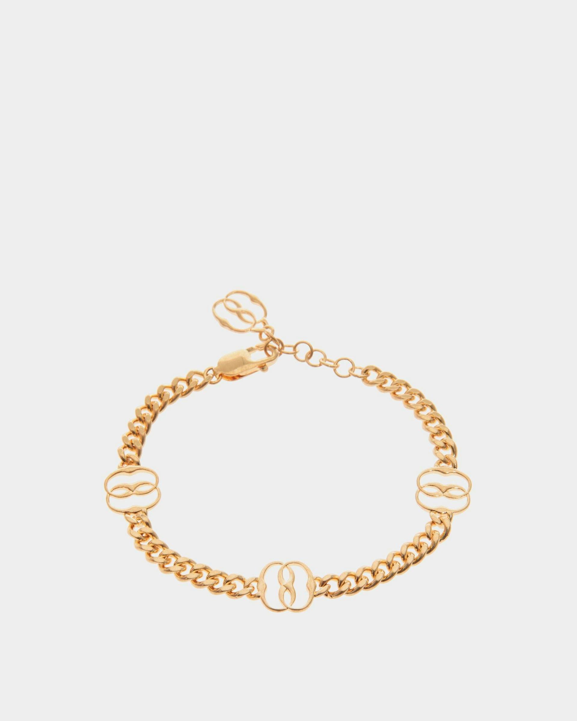 Women's Emblem Bracelet in Gold Eco Brass | Bally | Still Life Front