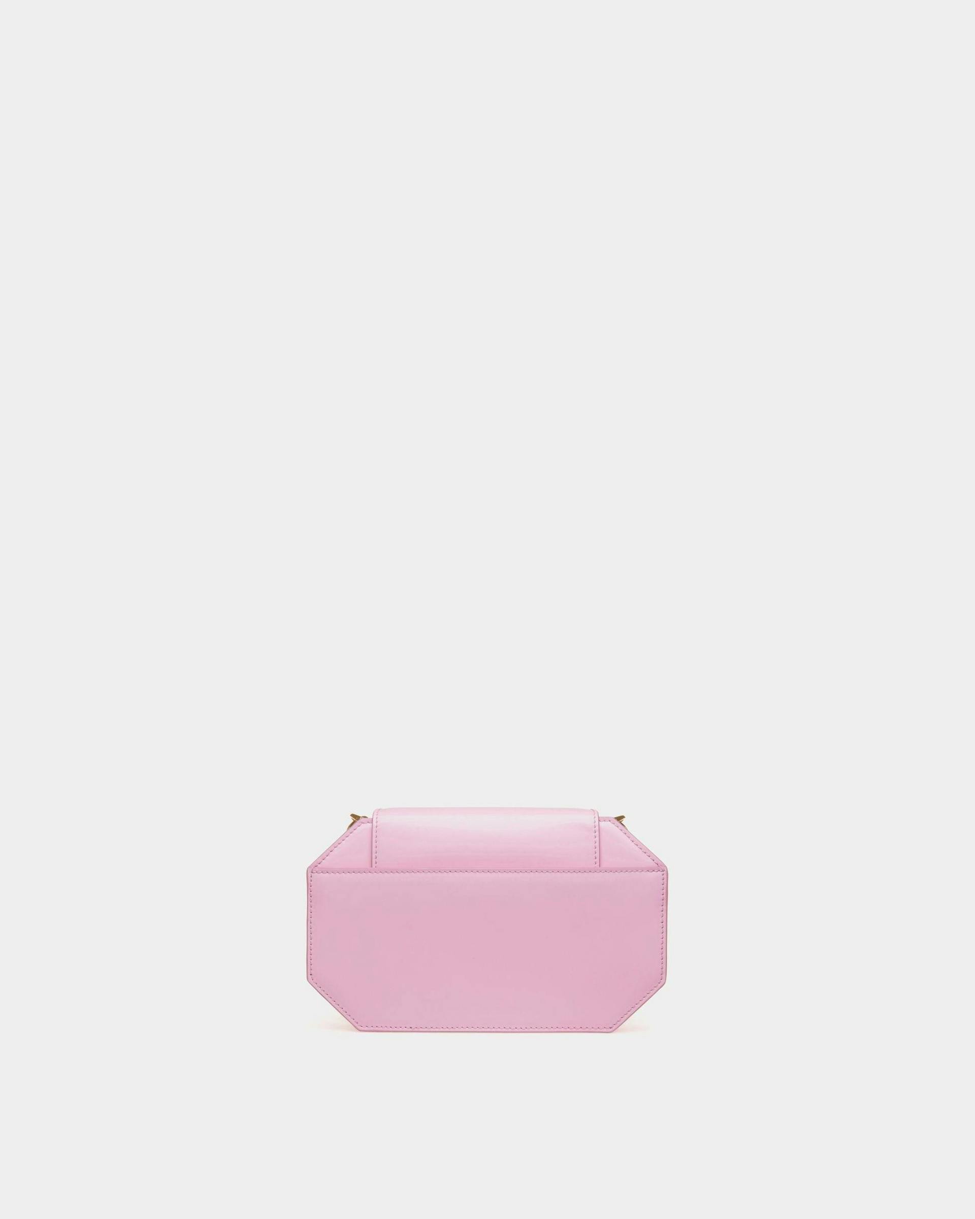 Women's Emblem Mini Bag in Pink Patent Leather | Bally | Still Life Back