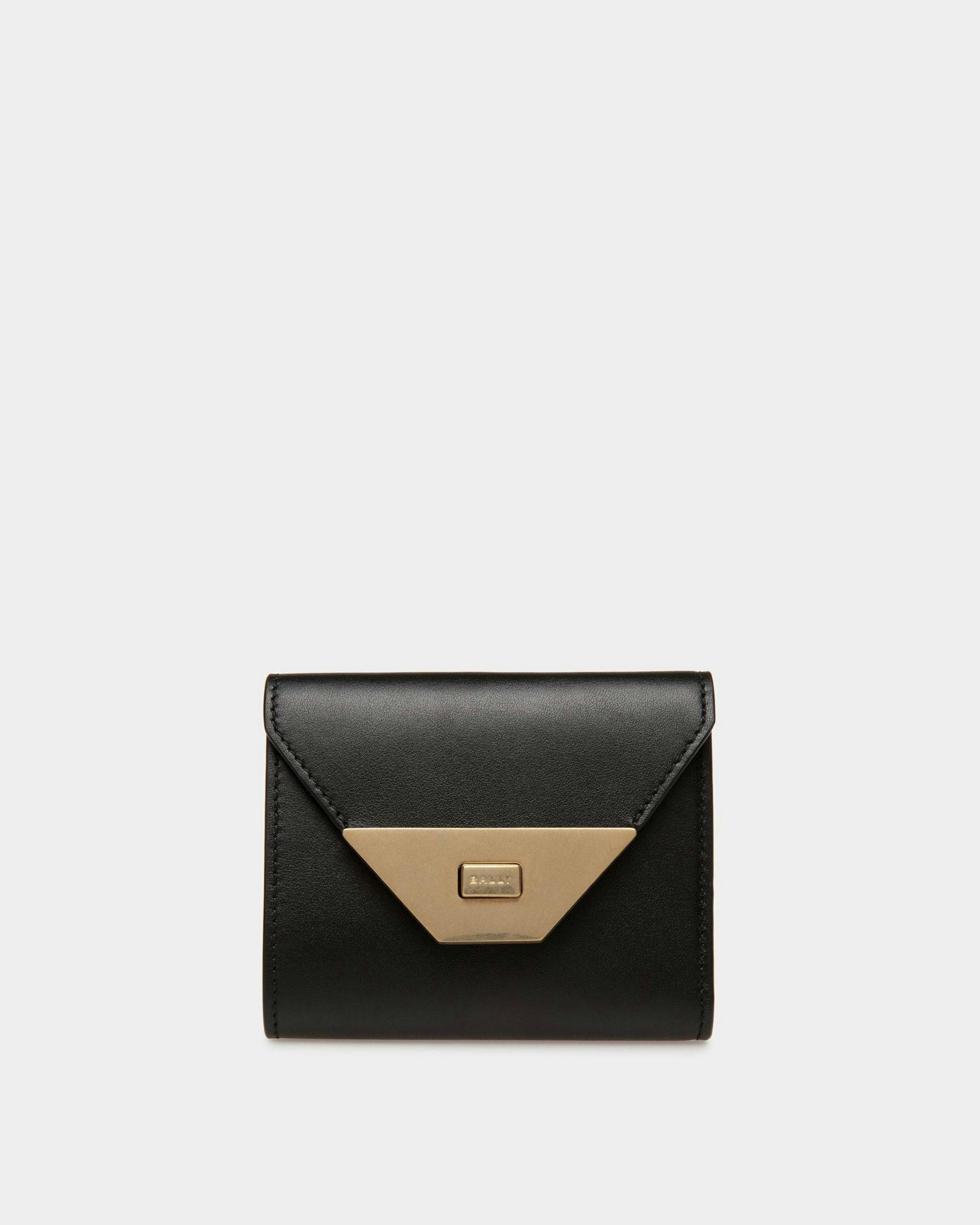 Women's Tilt Wallet In Black Leather | Bally | Still Life Front