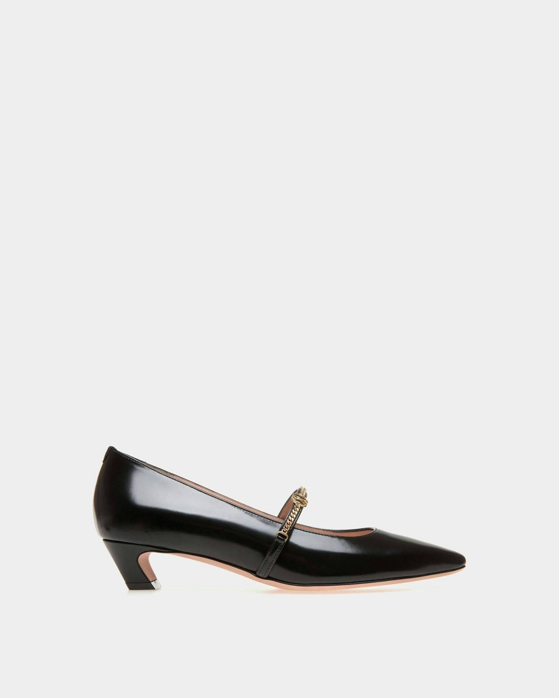 Women's Sylt Mary-Jane Pump In Black Leather | Bally | Still Life Side