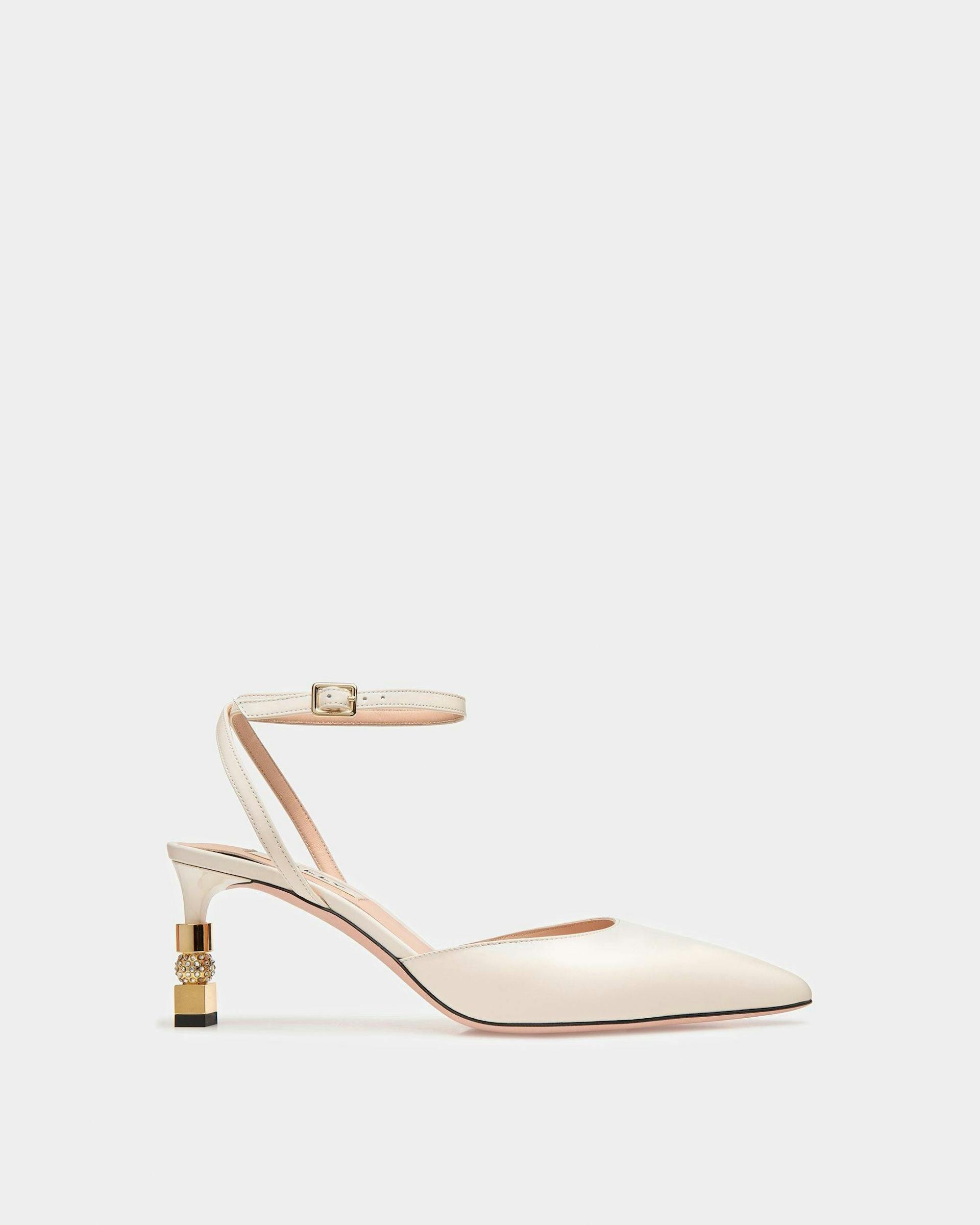 Block Ankle Strap Pump In Leather - Women's - Bally - 01