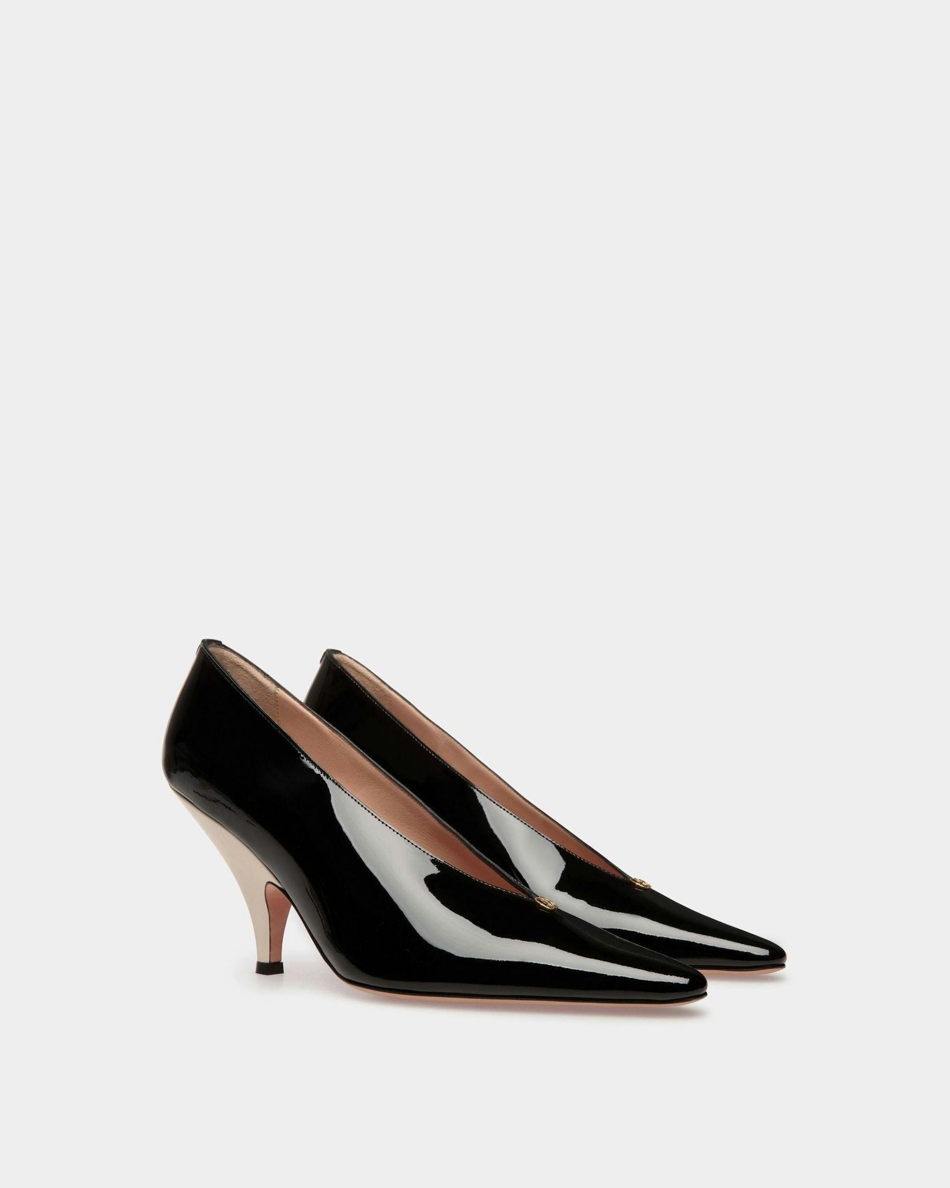 Katy Pumps In Black And Bone Leather - Women's - Bally - 03