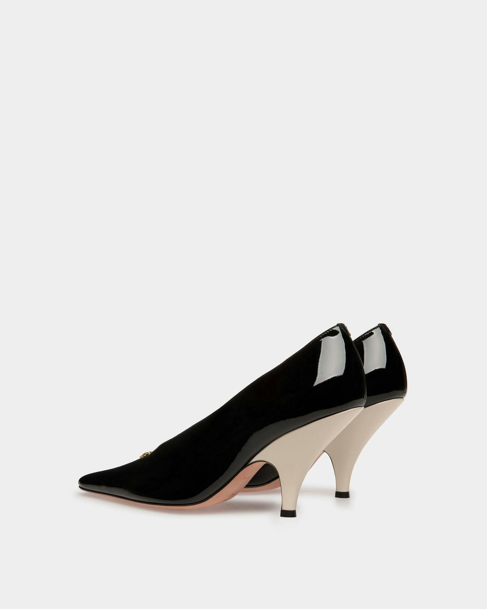 Katy Pumps In Black And Bone Leather - Women's - Bally - 04