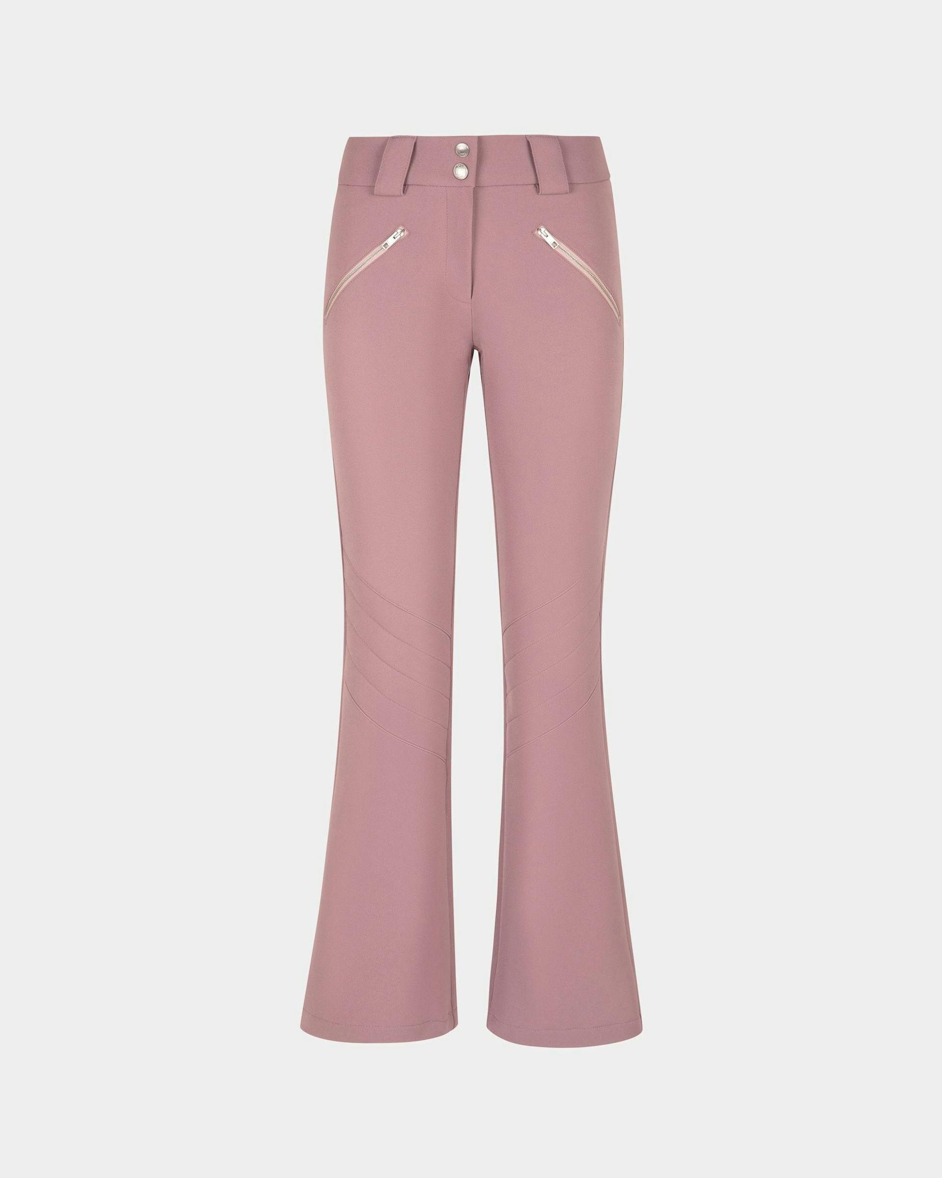 Women's Flared Stretch Pants In Light Pink | Bally | Still Life Front