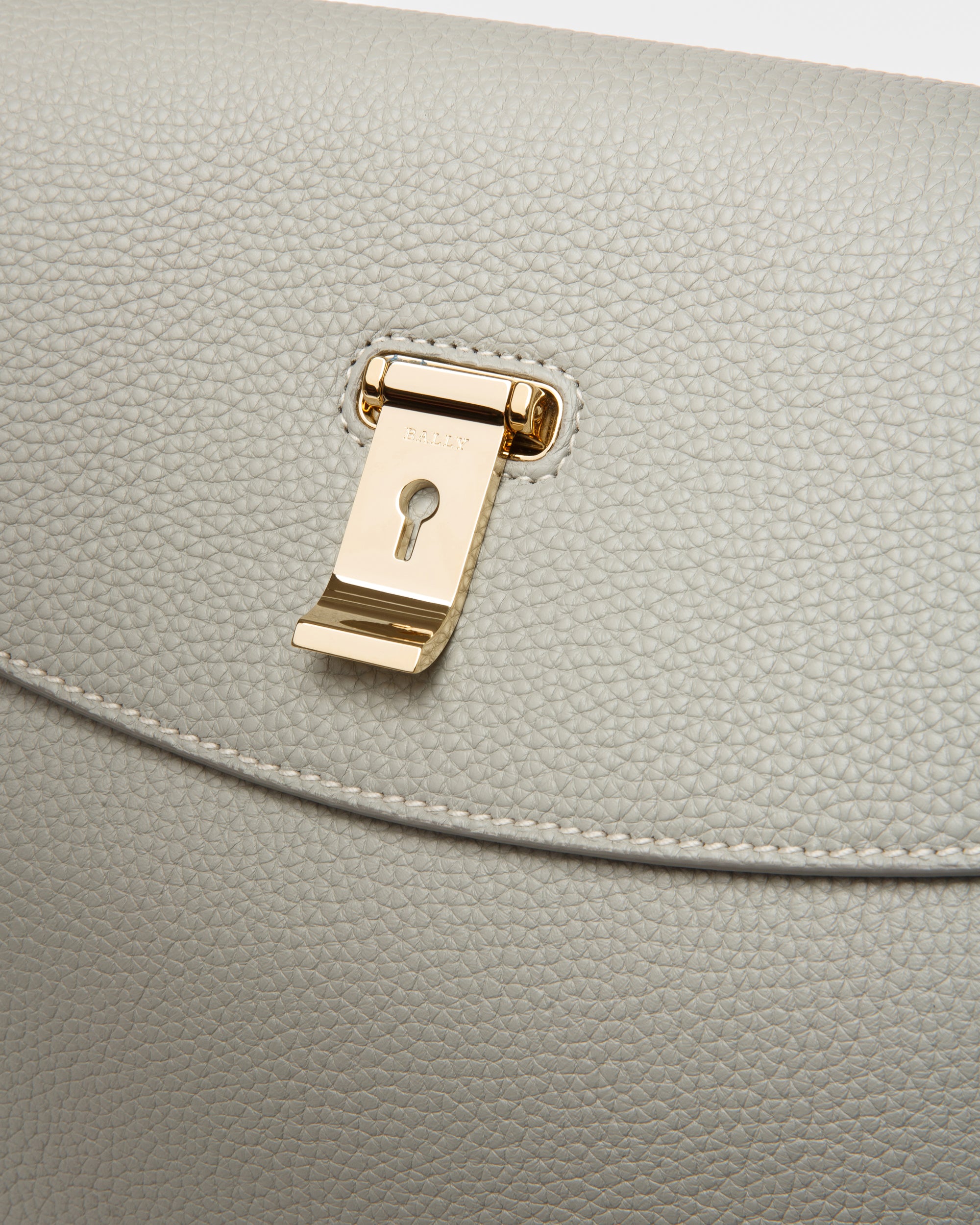 Layka Leather Top Handle Bag In Light Blue - Women's - Bally - 04
