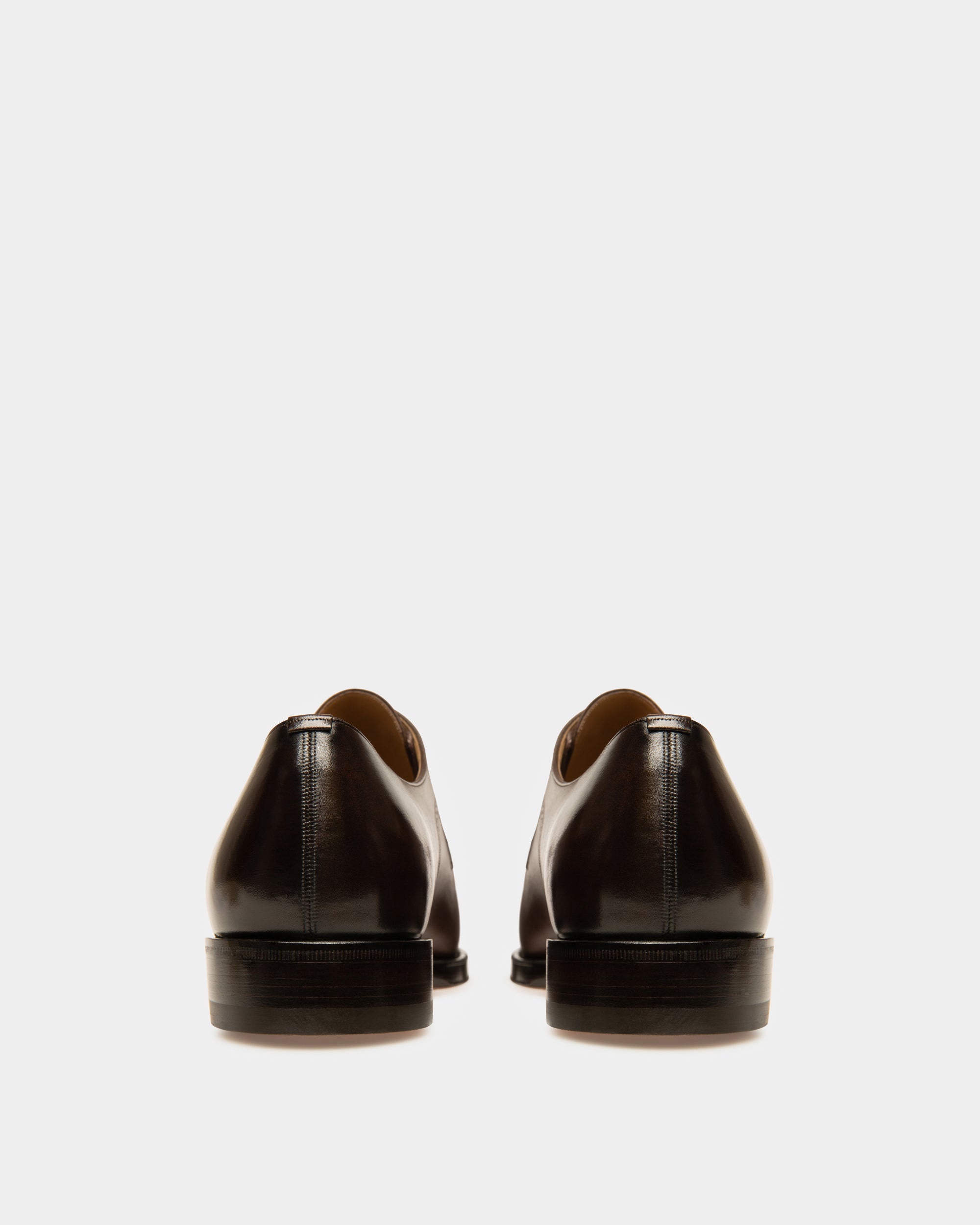 Scamardo Leather Derby Shoes In Brown - Men's - Bally - 03