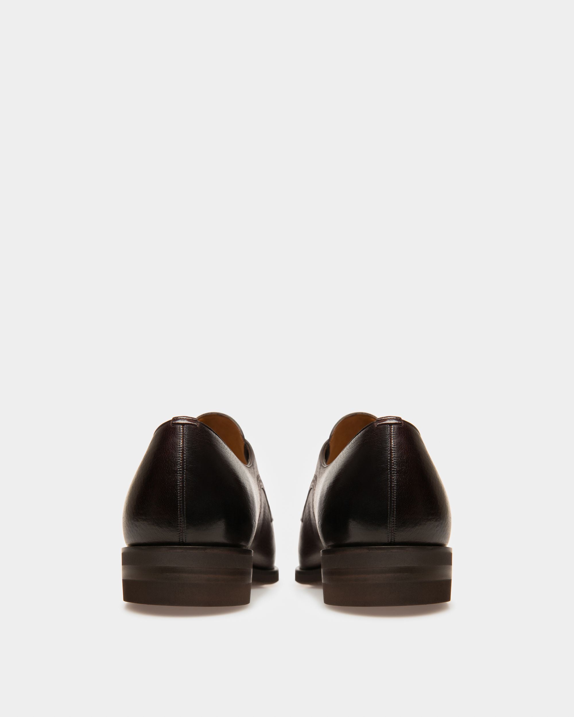 Scribe Novo Derby Shoes In Coffee Leather - Men's - Bally - 02