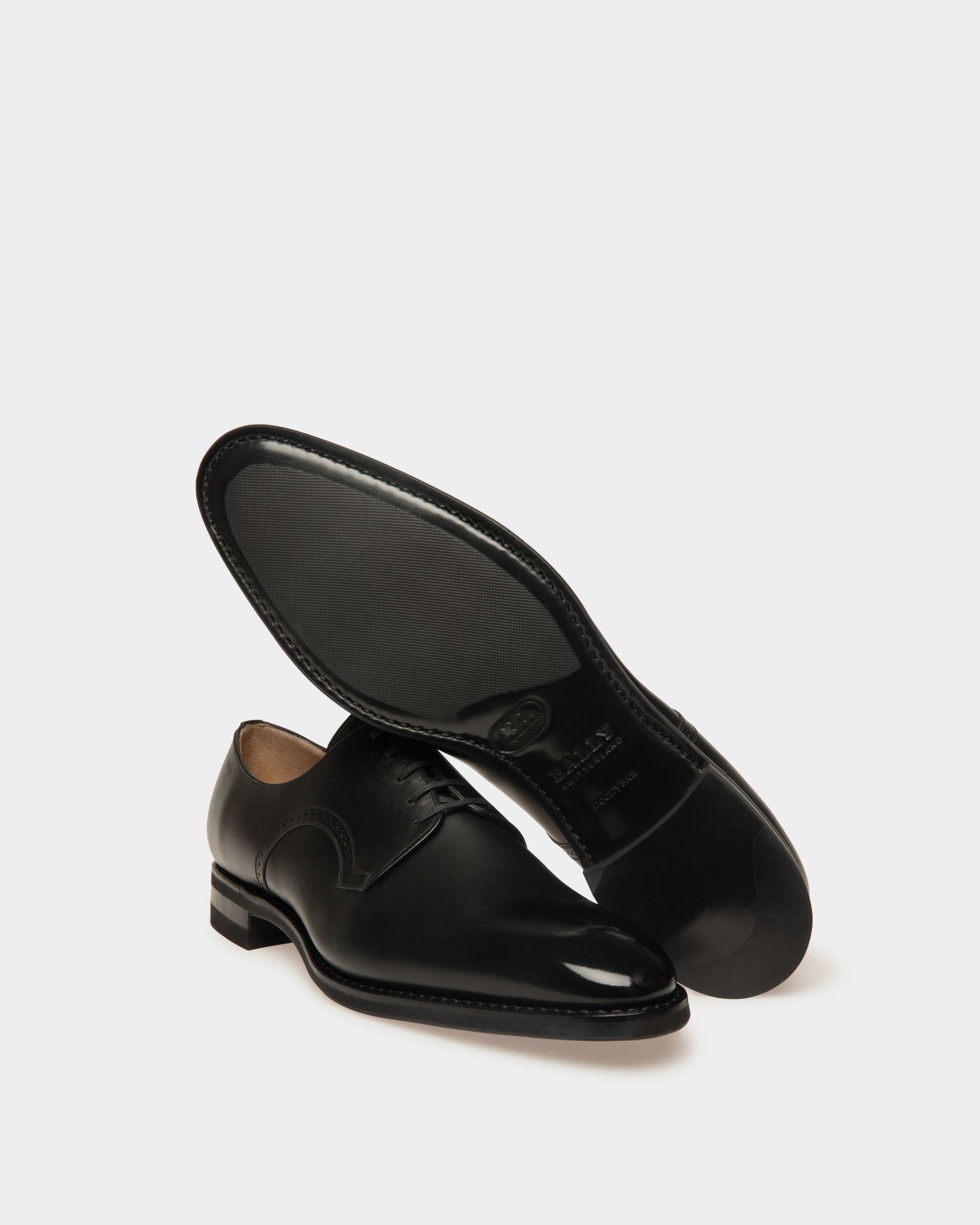 Scribe Novo Derby Shoes In Black Leather - Men's - Bally - 03