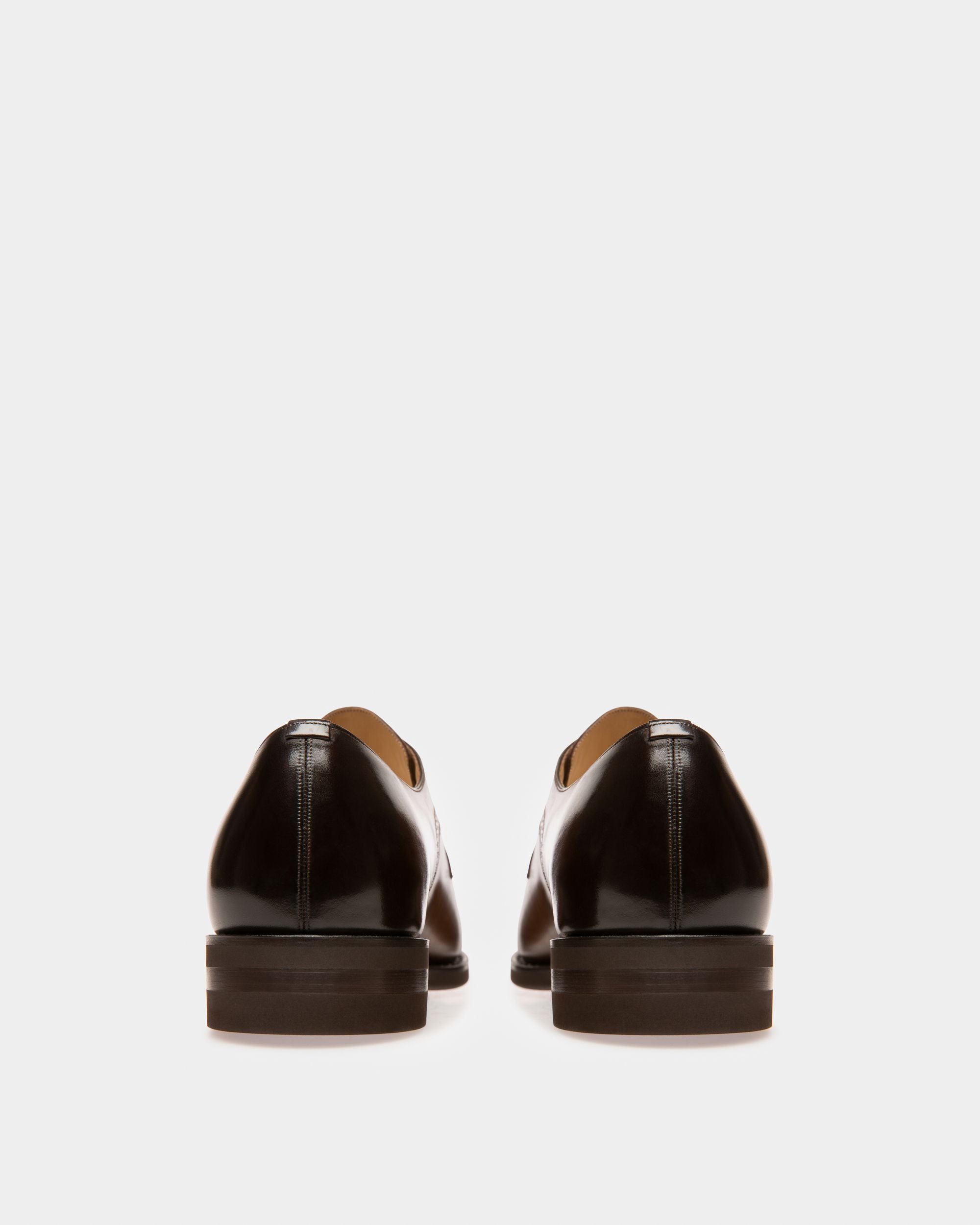 Scribe Novo Derby Shoes In Brown Leather - Men's - Bally - 02