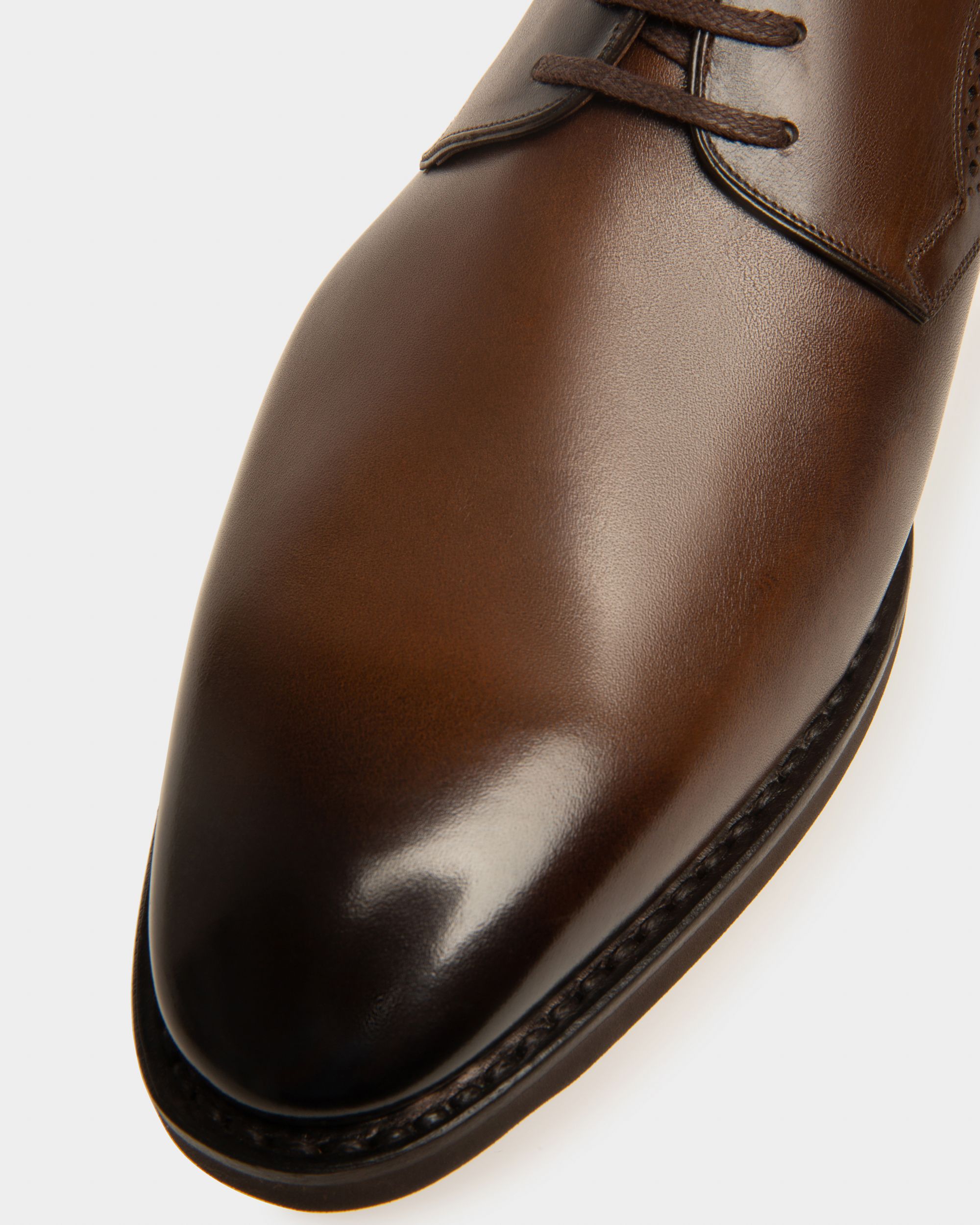 Scribe Novo Derby Shoes In Brown Leather - Men's - Bally - 04