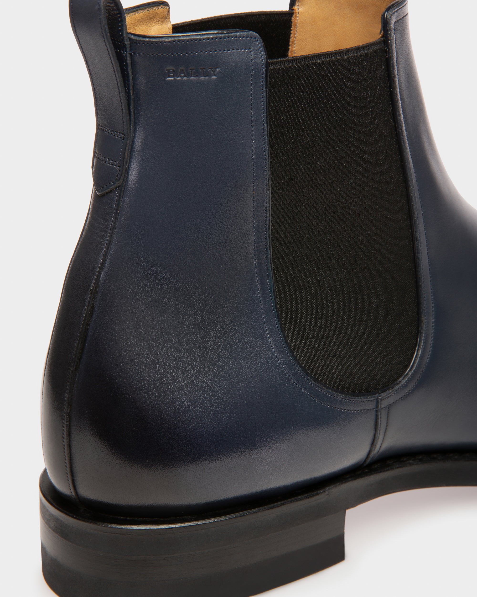 Scavone Leather Boots In Navy - Men's - Bally - 05