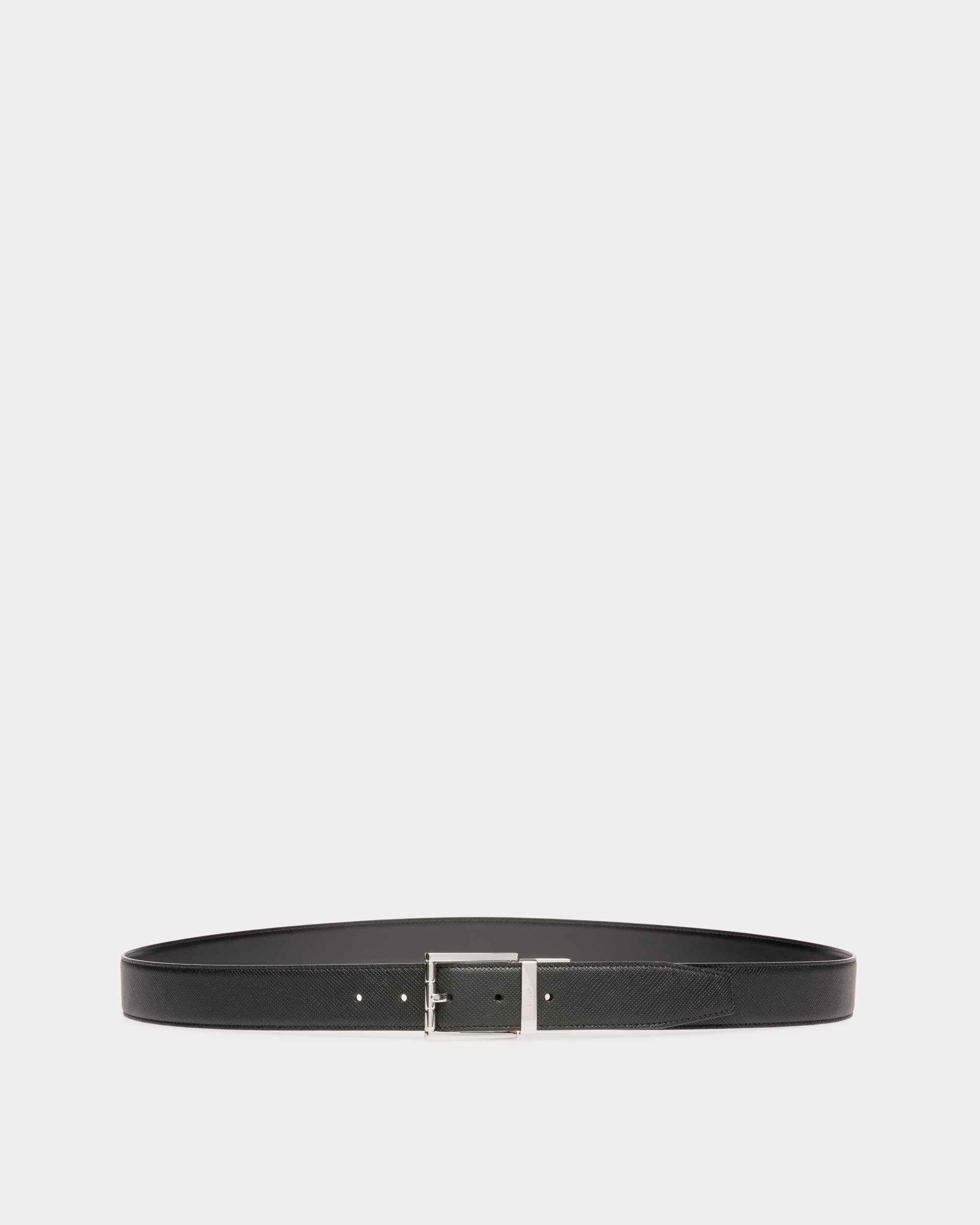 Astor Leather Adjustable & Reversible 35mm Belt In Black - Men's - Bally - 01