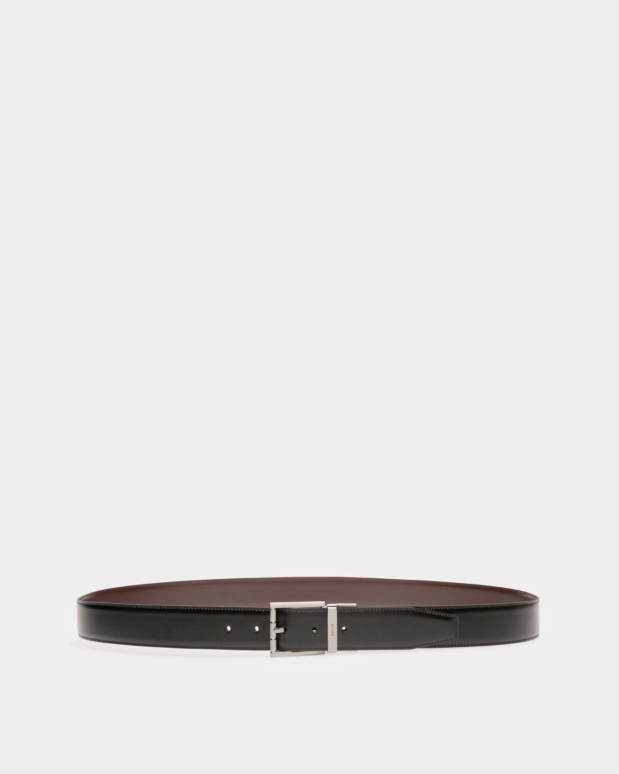 Astor Leather 35mm Belt In Black - Men's - Bally - 01