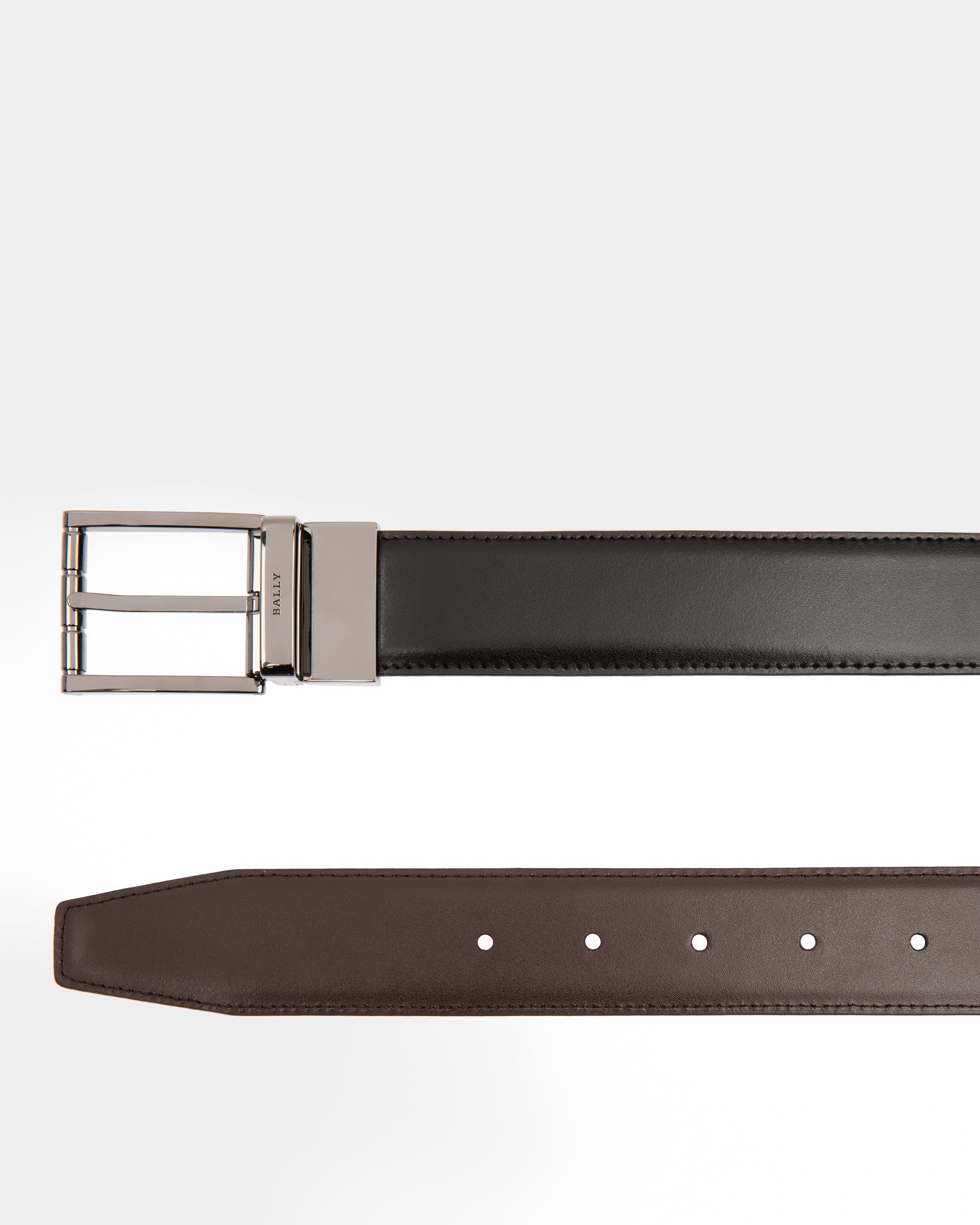 Astor Leather 35mm Belt In Black - Men's - Bally - 02