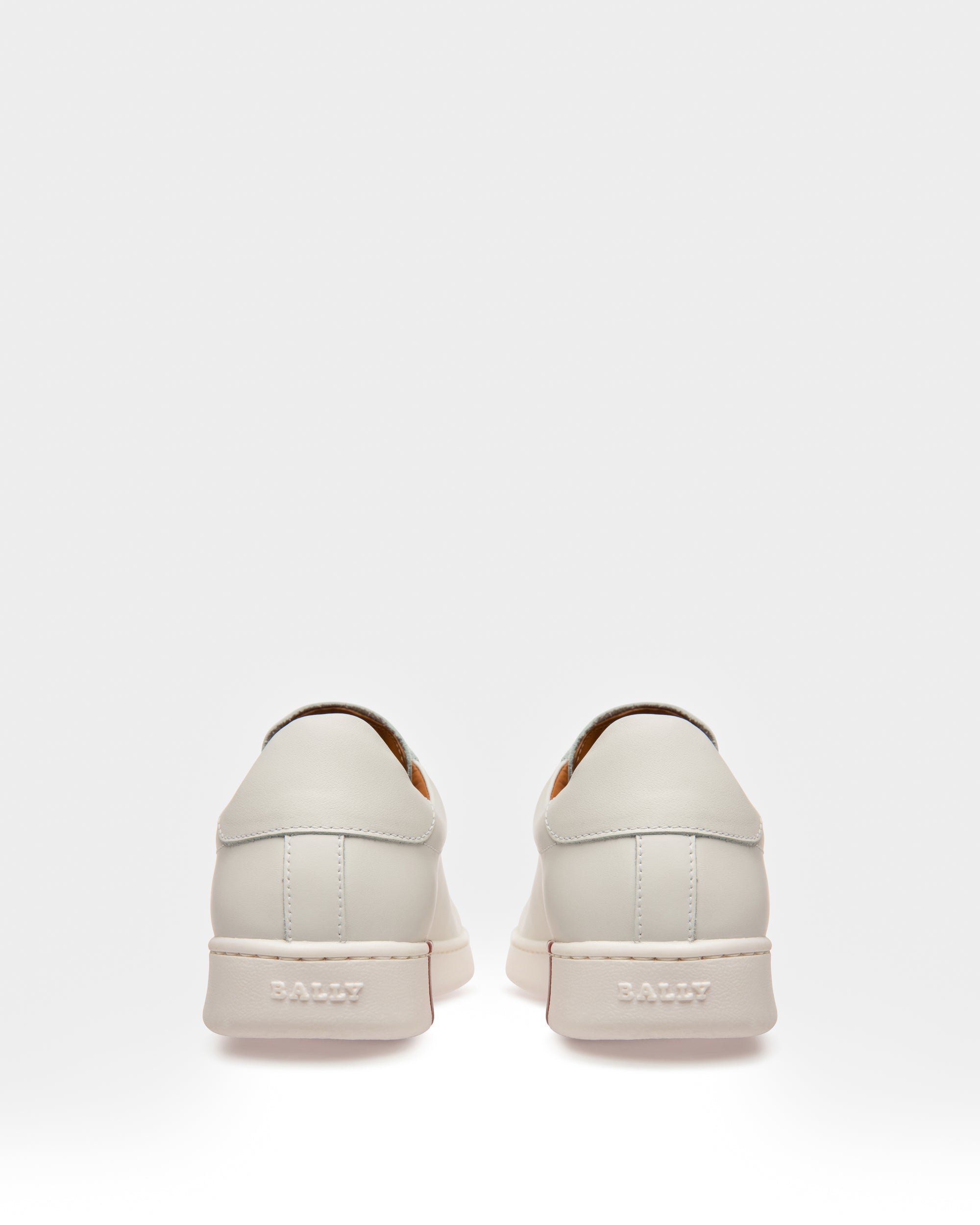Wivian Women's Leather Perforated Trainer In White - Women's - Bally - 04
