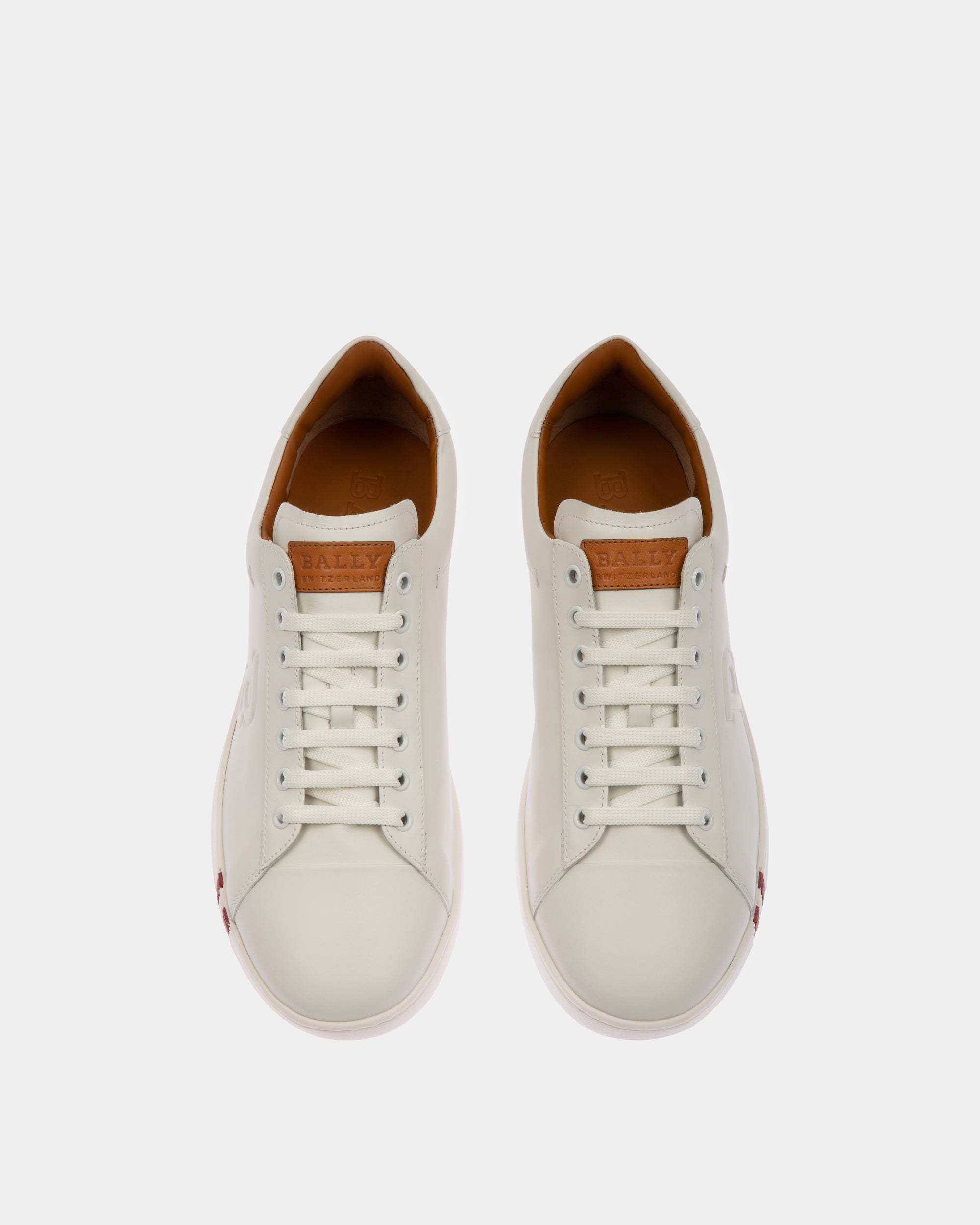 Asher Men's Leather Trainer In White - Men's - Bally - 02