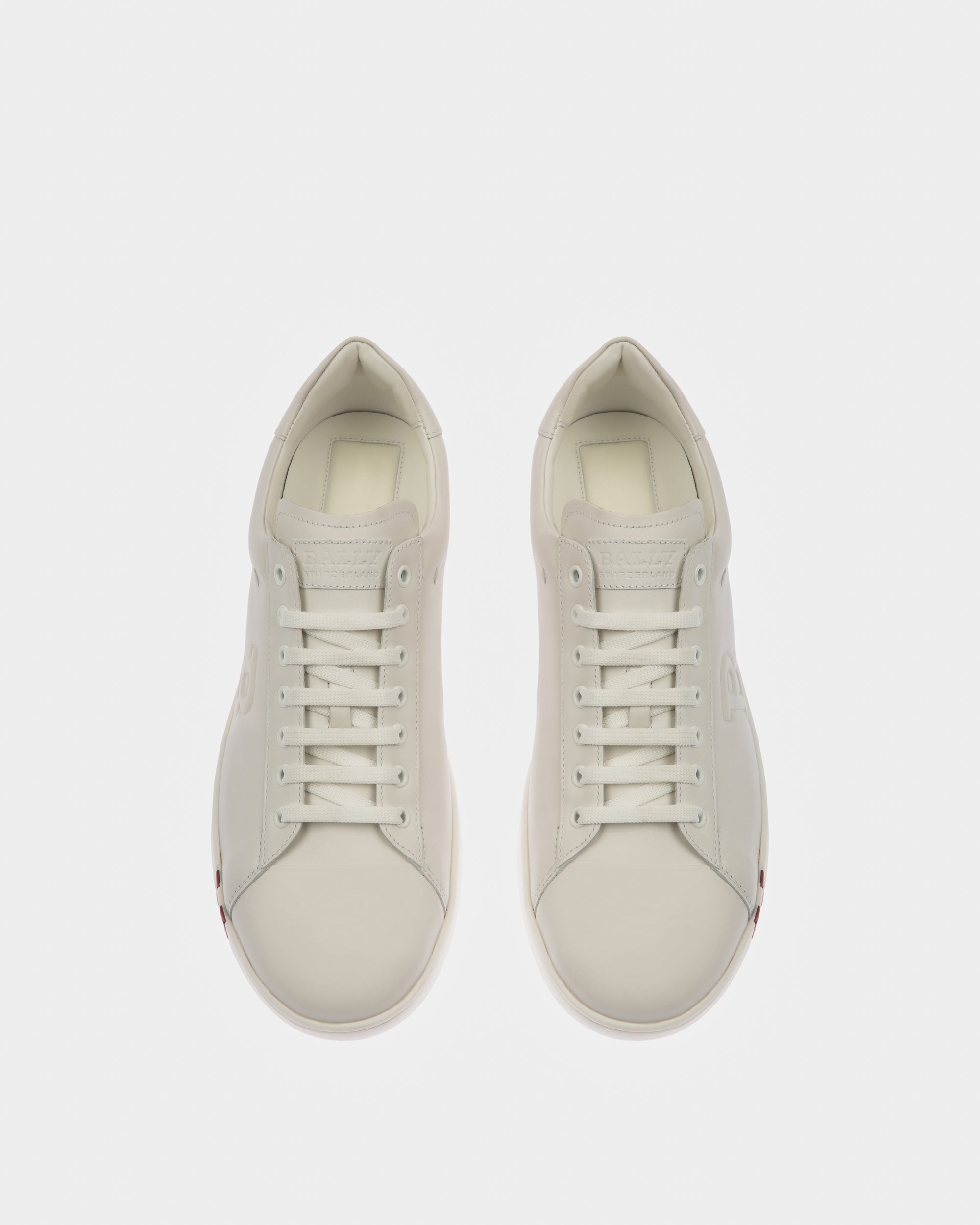 Asher Leather Sneakers In White - Men's - Bally - 02