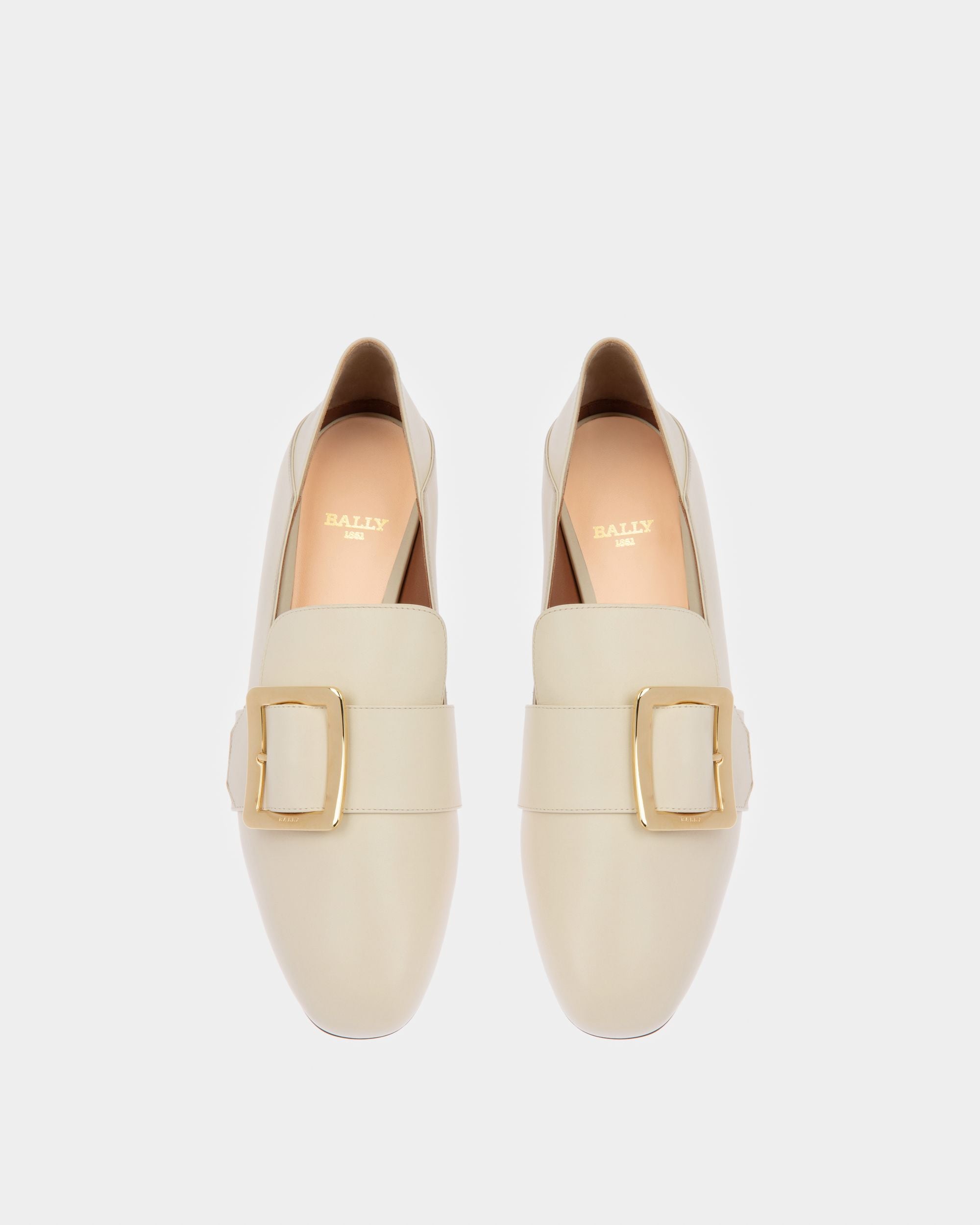 Janelle Women's Calf Leather Slipper In Bone - Women's - Bally - 02