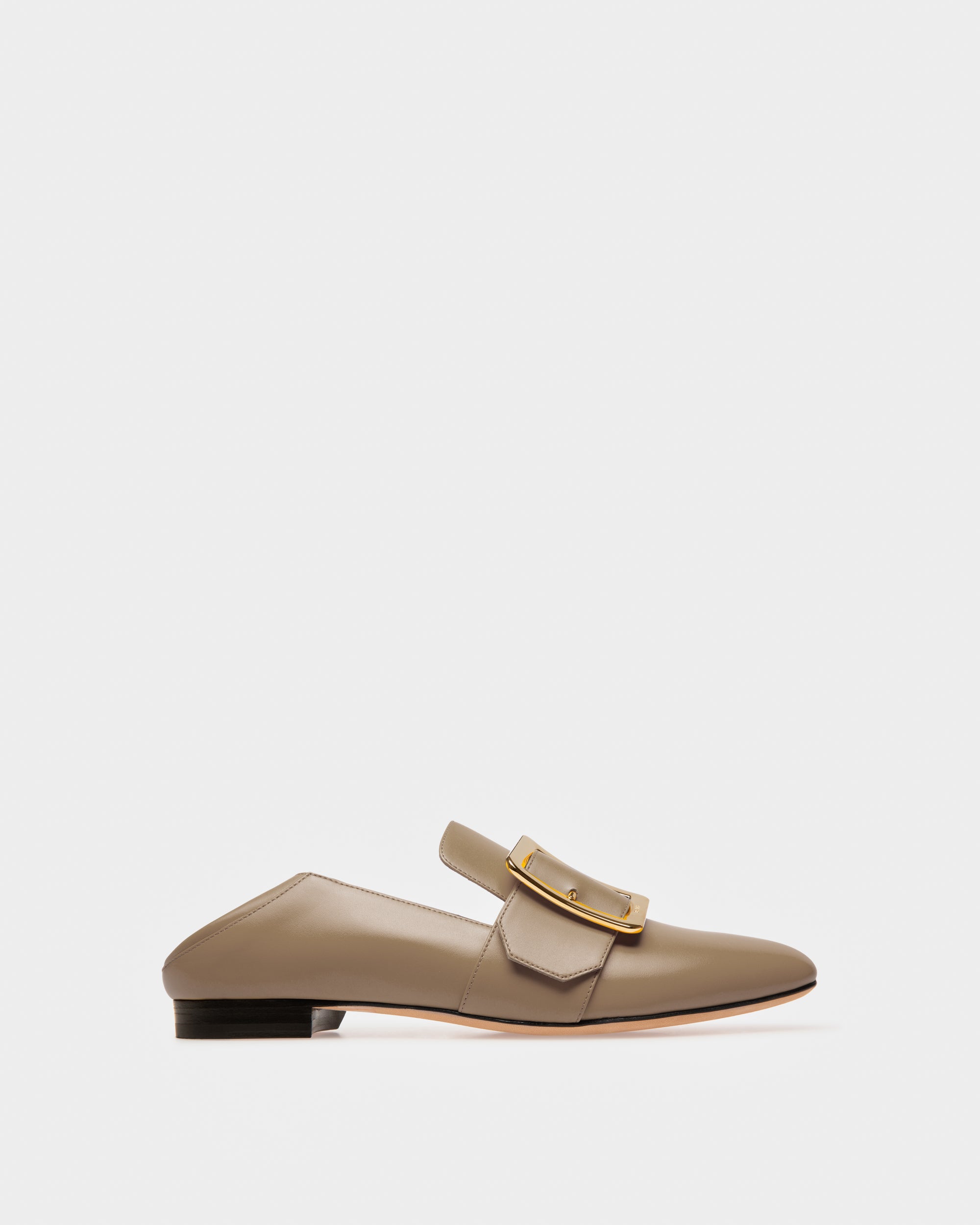 Janelle Leather Loafers In Taupe - Women's - Bally - 08