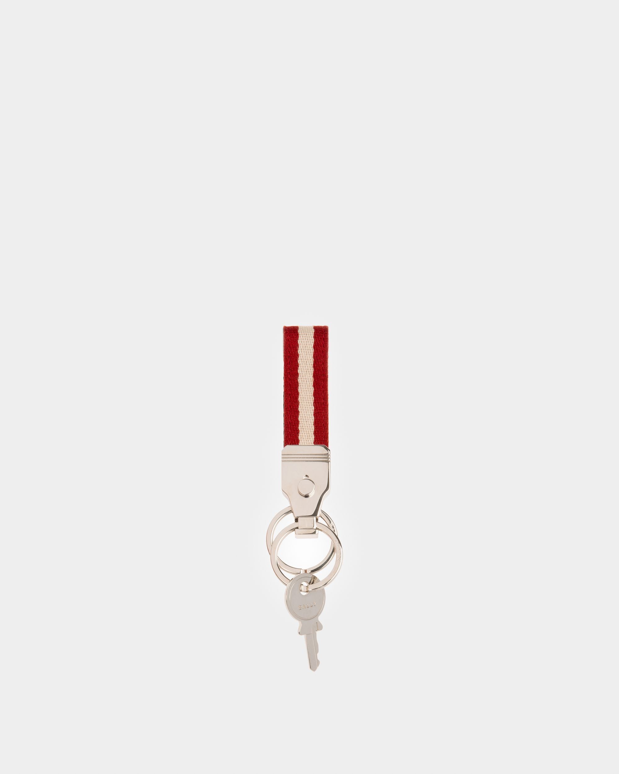 Liron Cotton & Metal Key Holder In Metallic - Men's - Bally - 01
