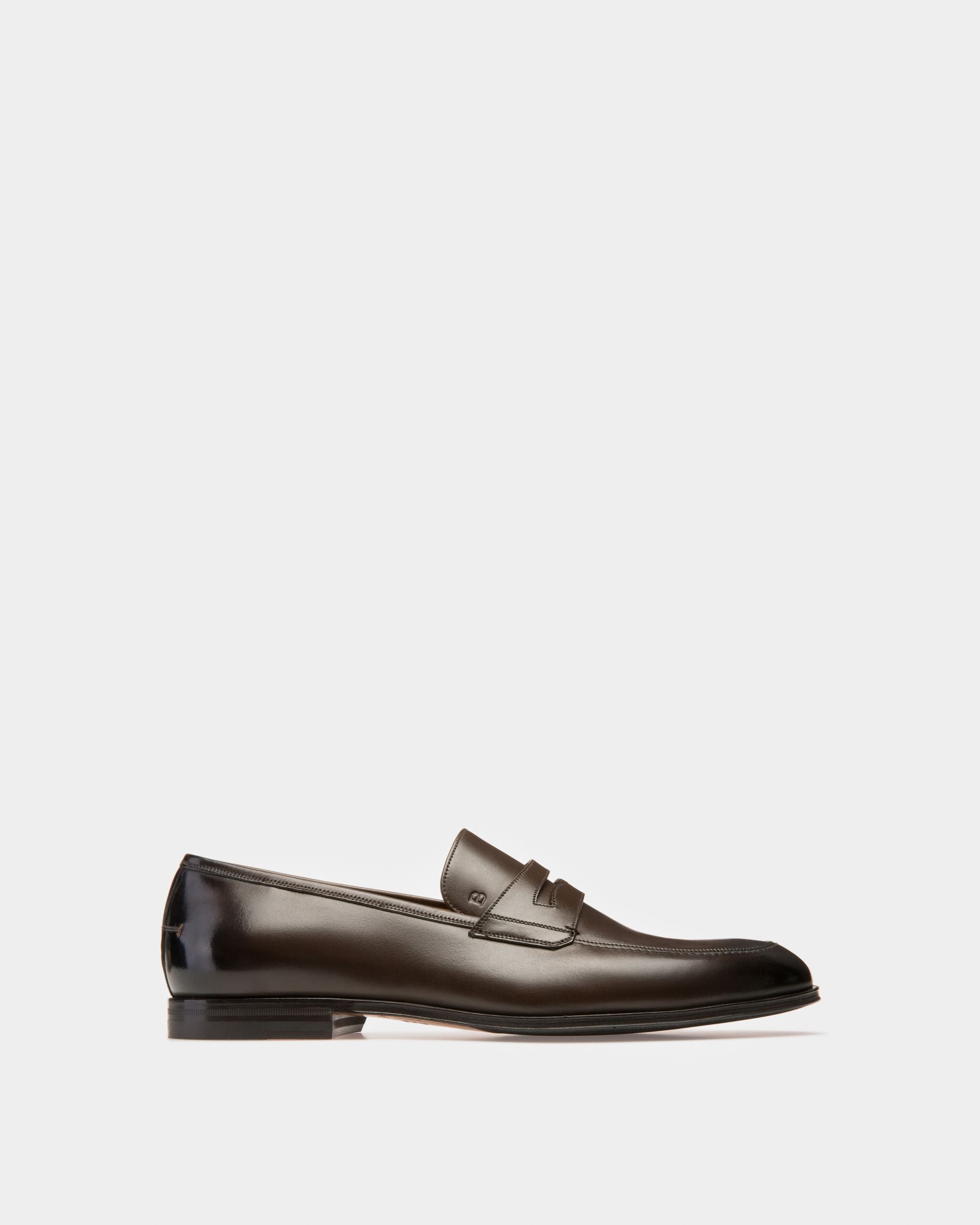 Webb Men's Calf Leather Loafer In Dark Brown - Men's - Bally - 01