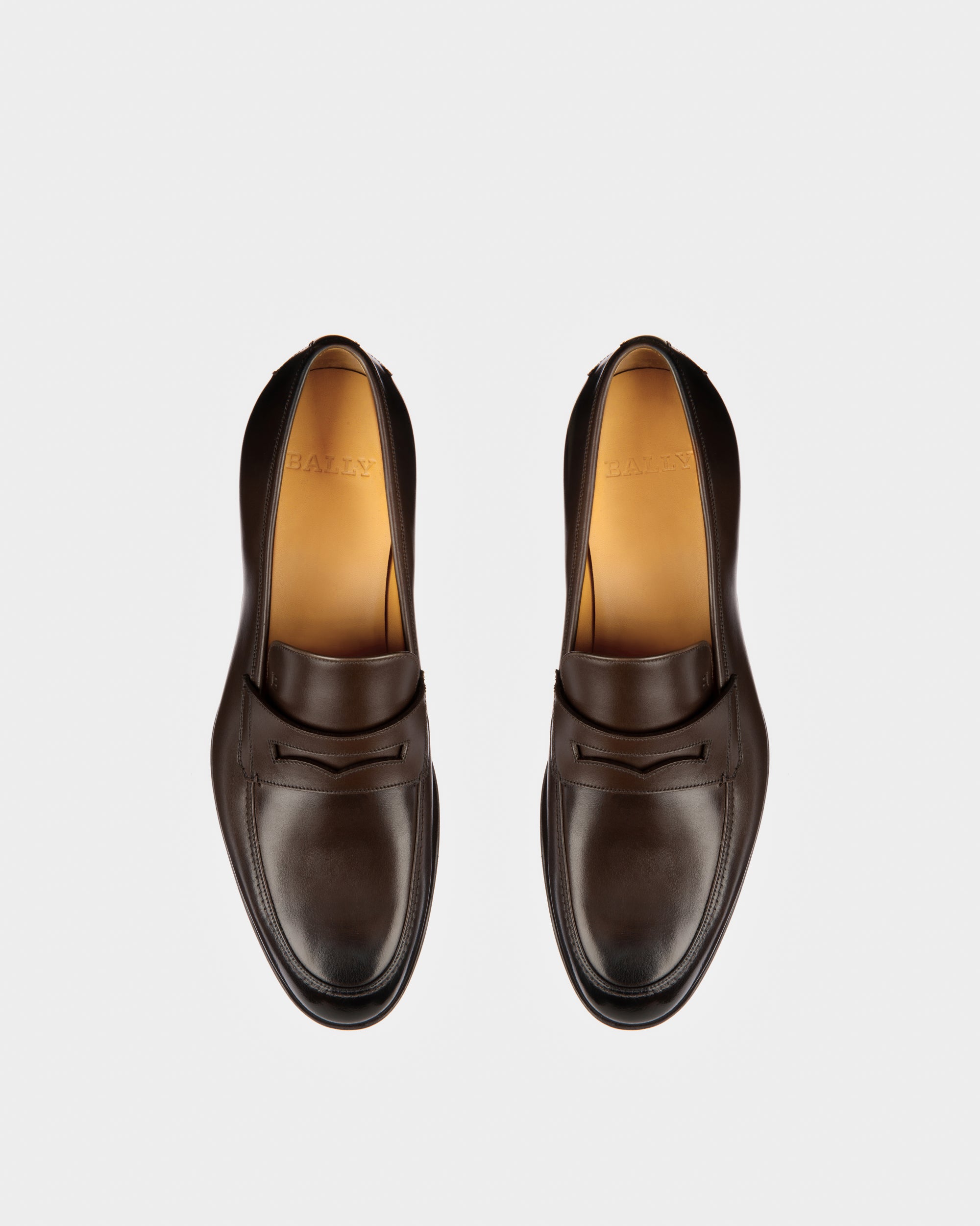 Webb Men's Calf Leather Loafer In Dark Brown - Men's - Bally - 02