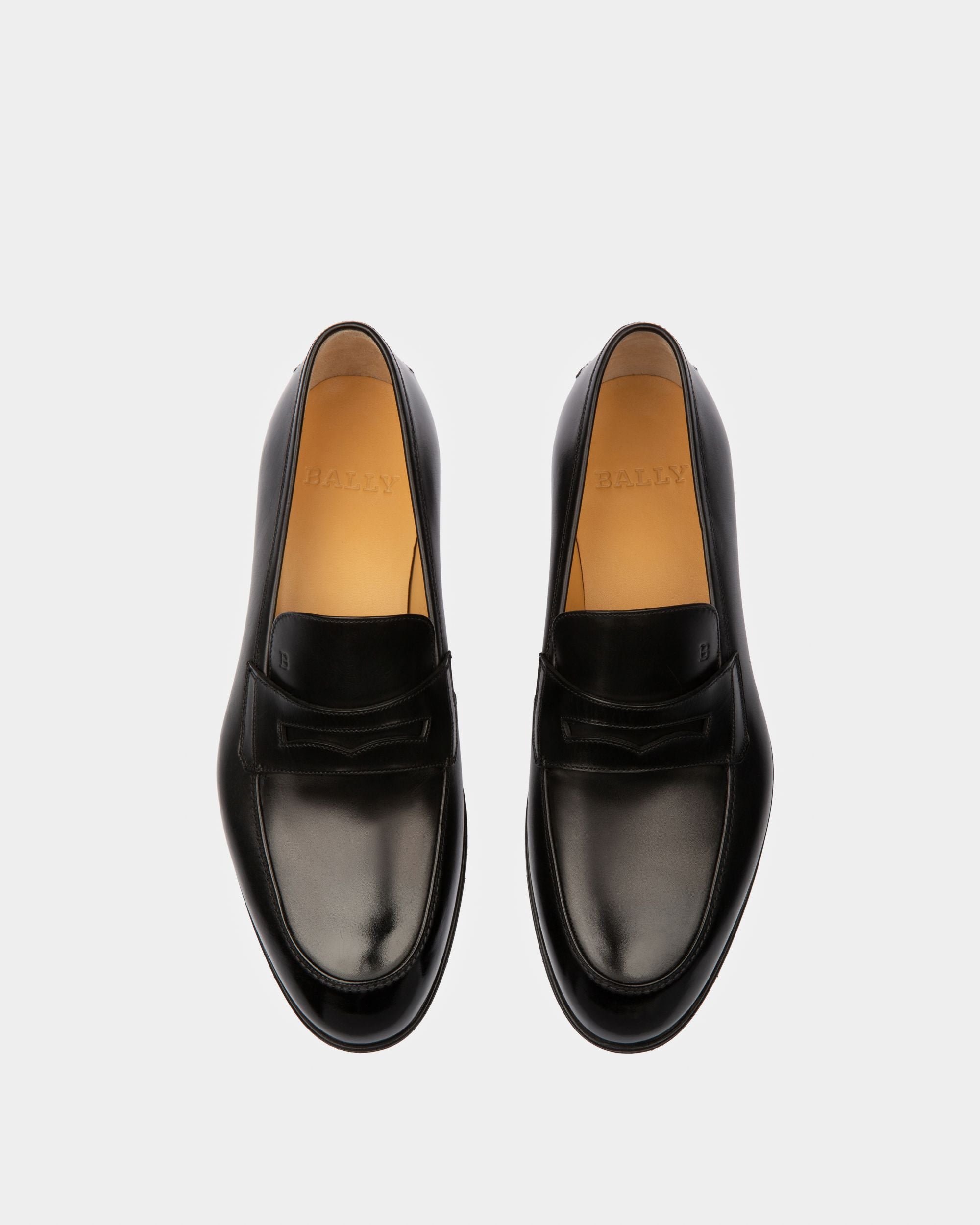 Webb Leather Loafers In Black - Men's - Bally - 02